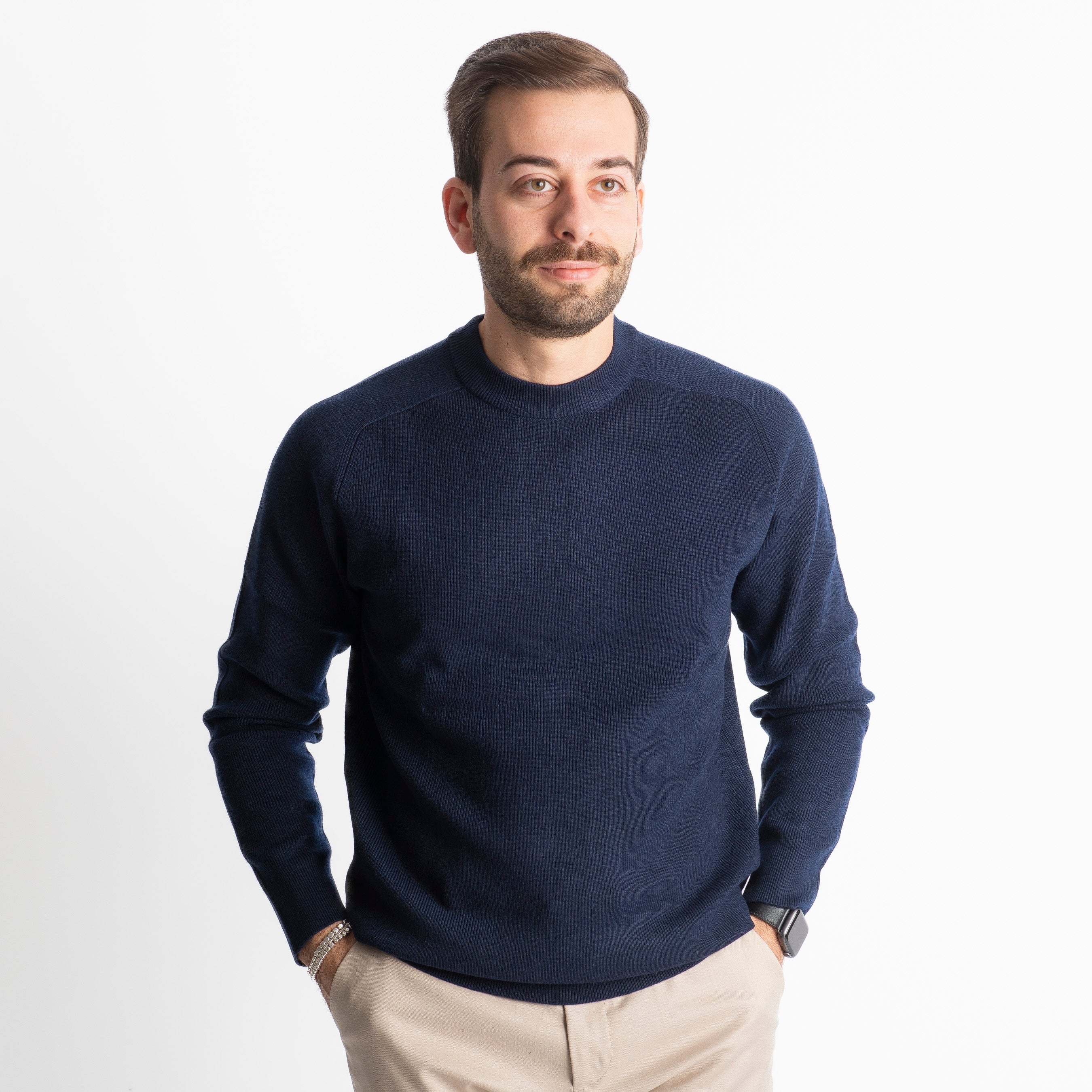 Maglioncino X875 A Costine Blu