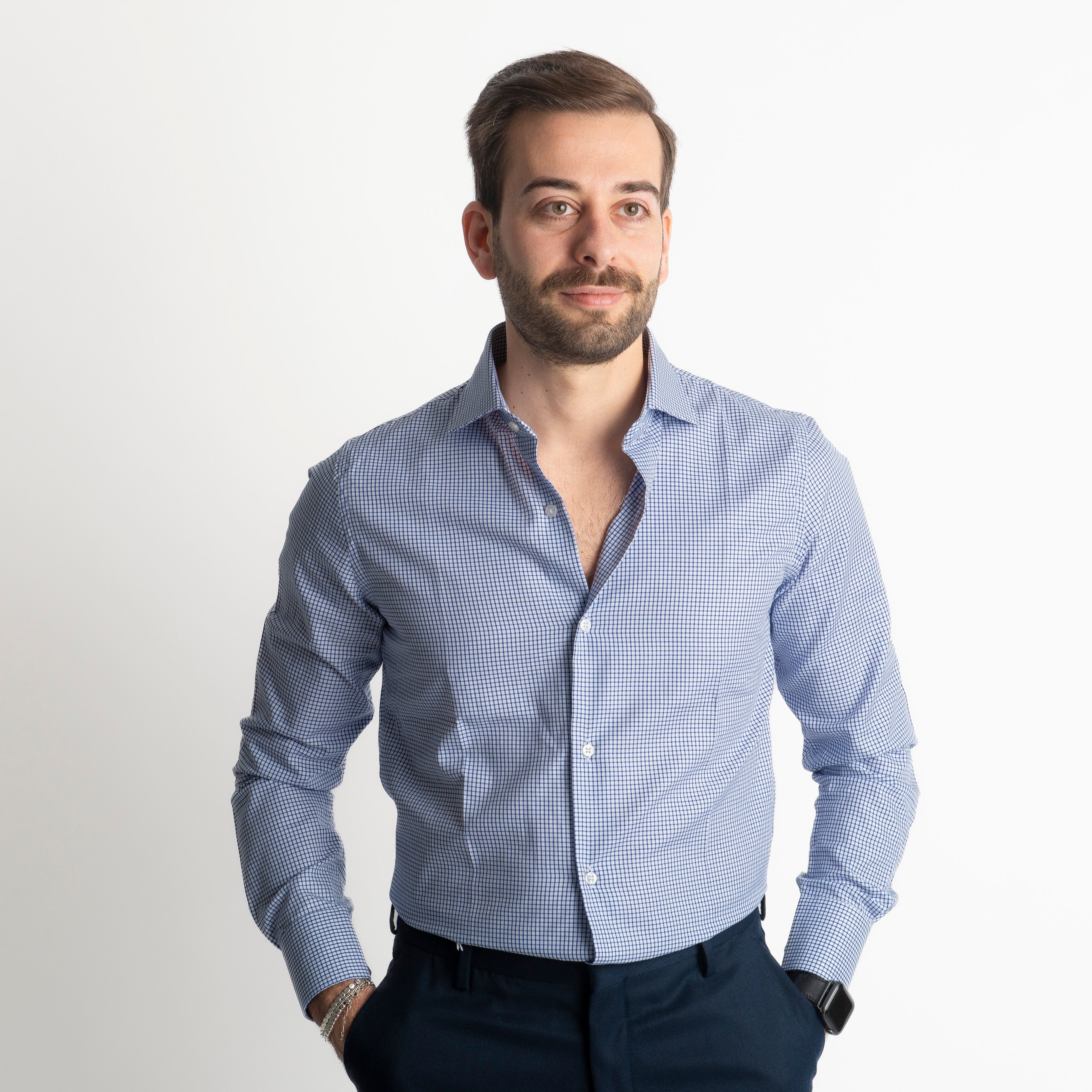 Camicia Bari Quadretti Blu