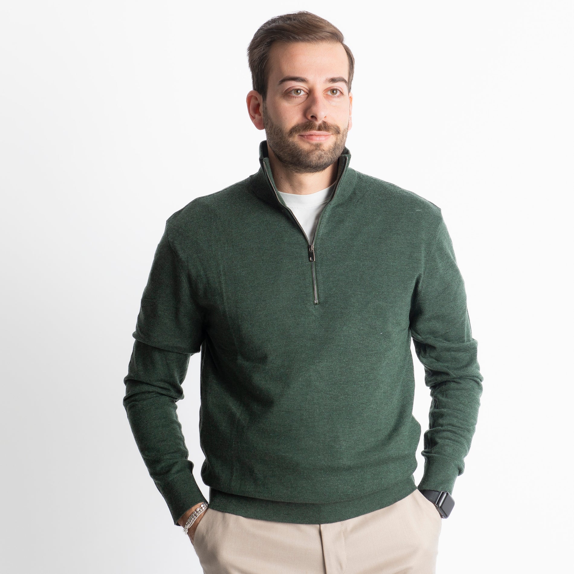 Lupetto Mezza Zip IT006 Verde