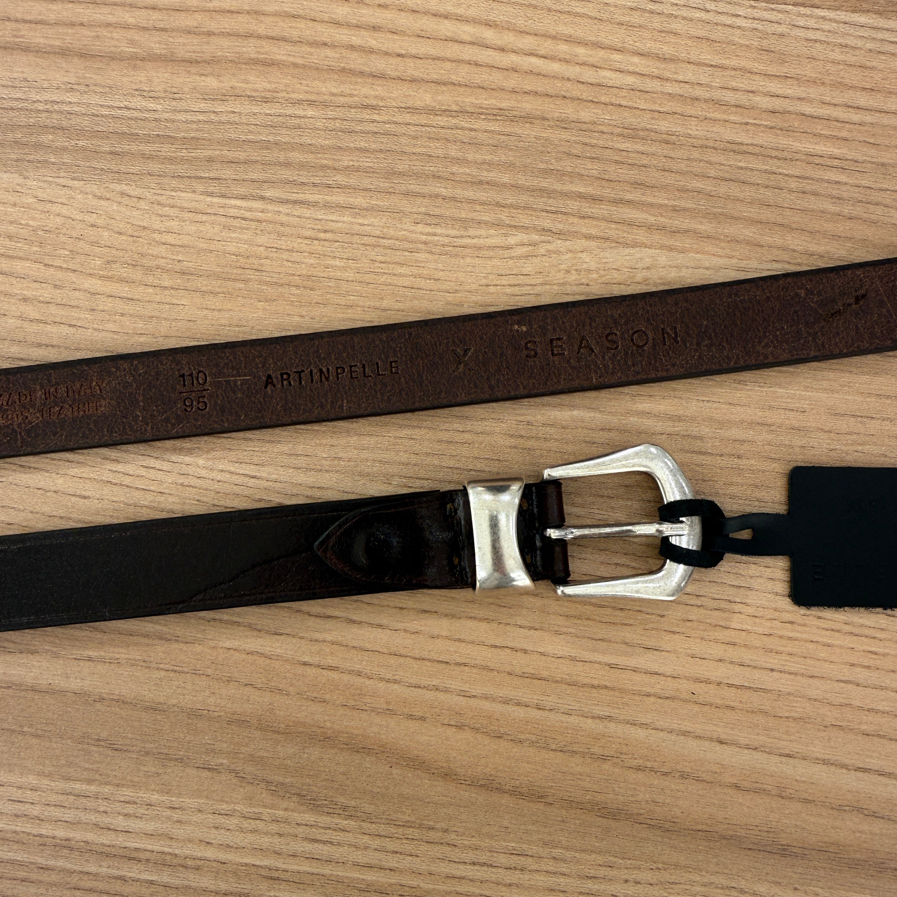 Cintura in Cuoio Trittico Nero