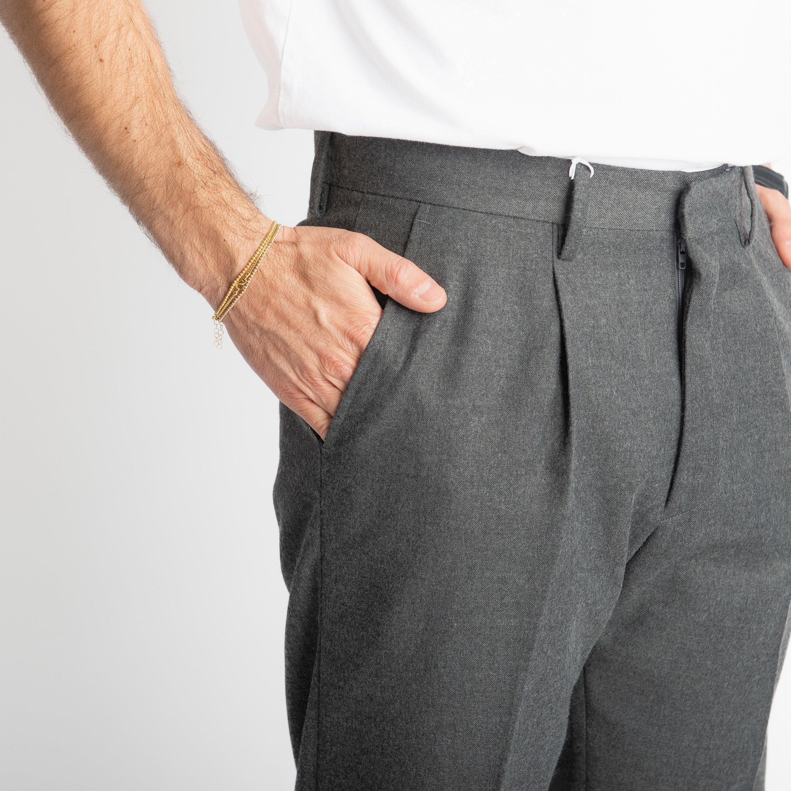 Pantalone Fondo Ampio Beverly TO8015 Grigio