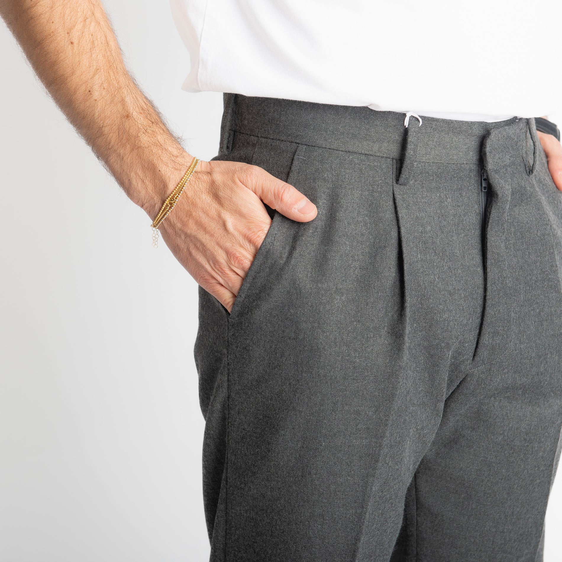 Pantalone Fondo Ampio Beverly TO8015 Grigio