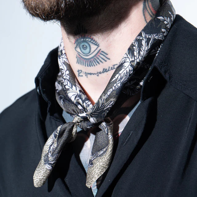 Foulard Tropical Green in Seta