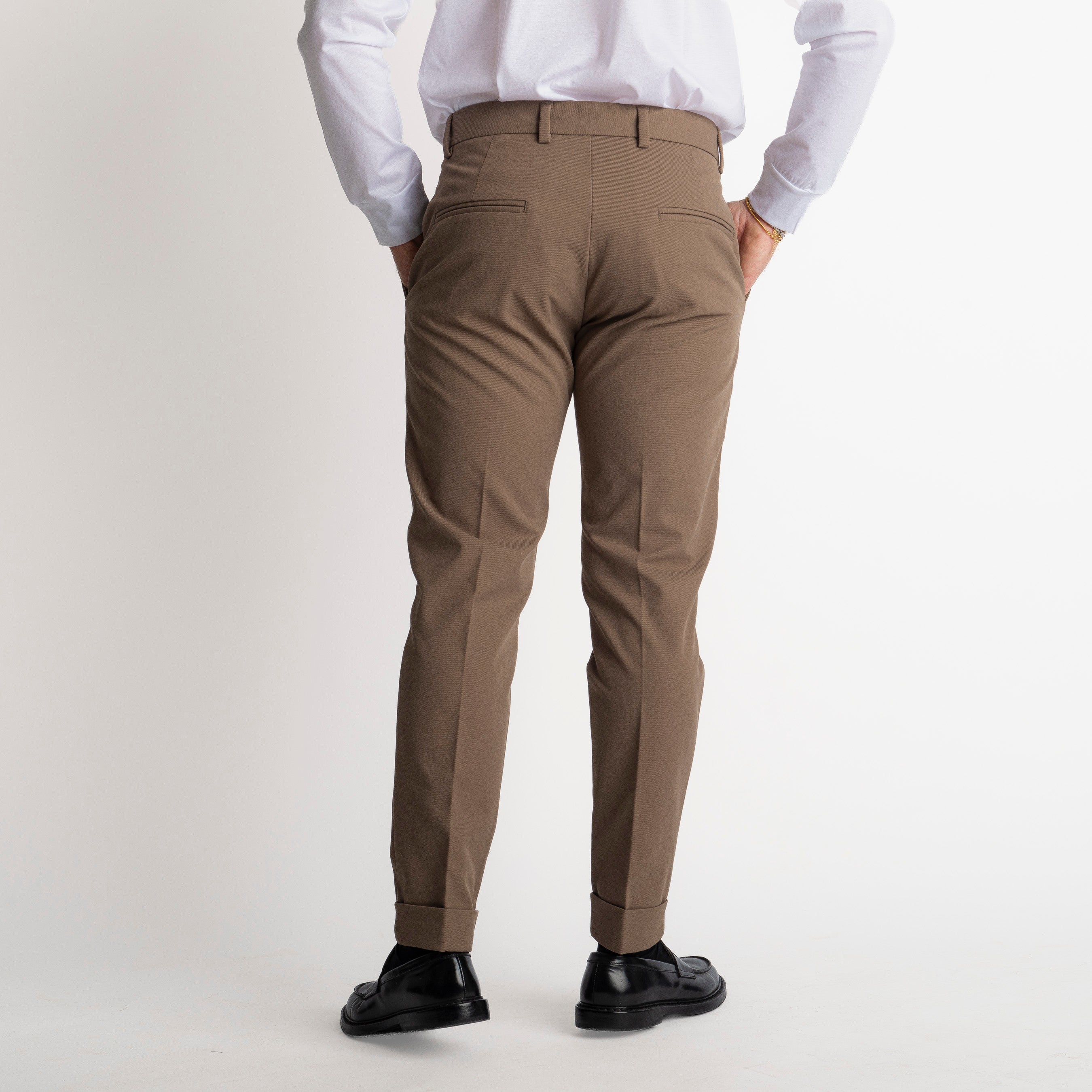 Pantalone Napoli in Gabardina Fango