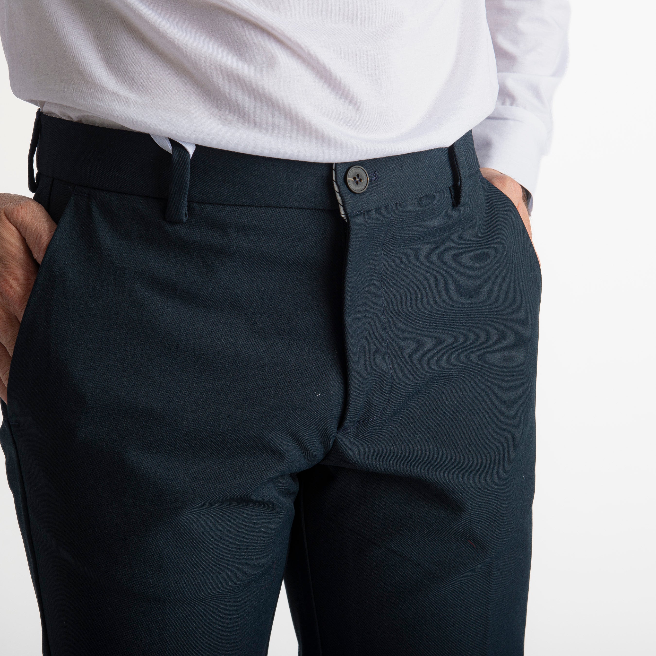 Pantalone Napoli in Gabardina Blu