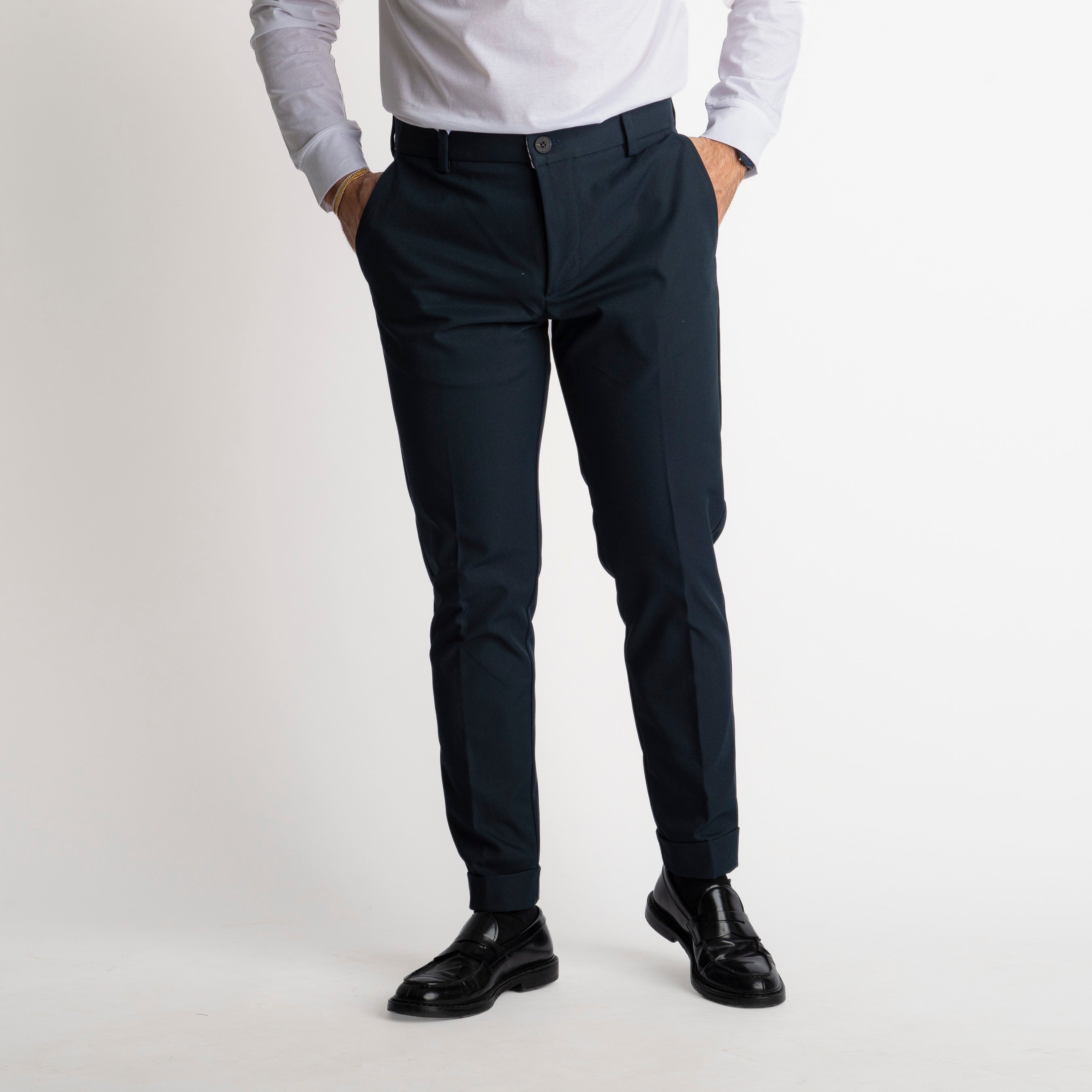 Pantalone Napoli in Gabardina Blu
