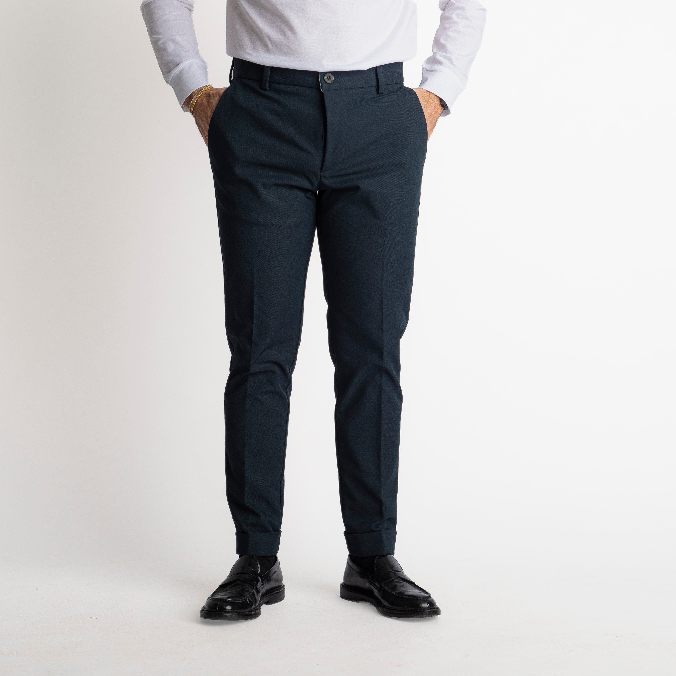 Pantalone Napoli in Gabardina Blu