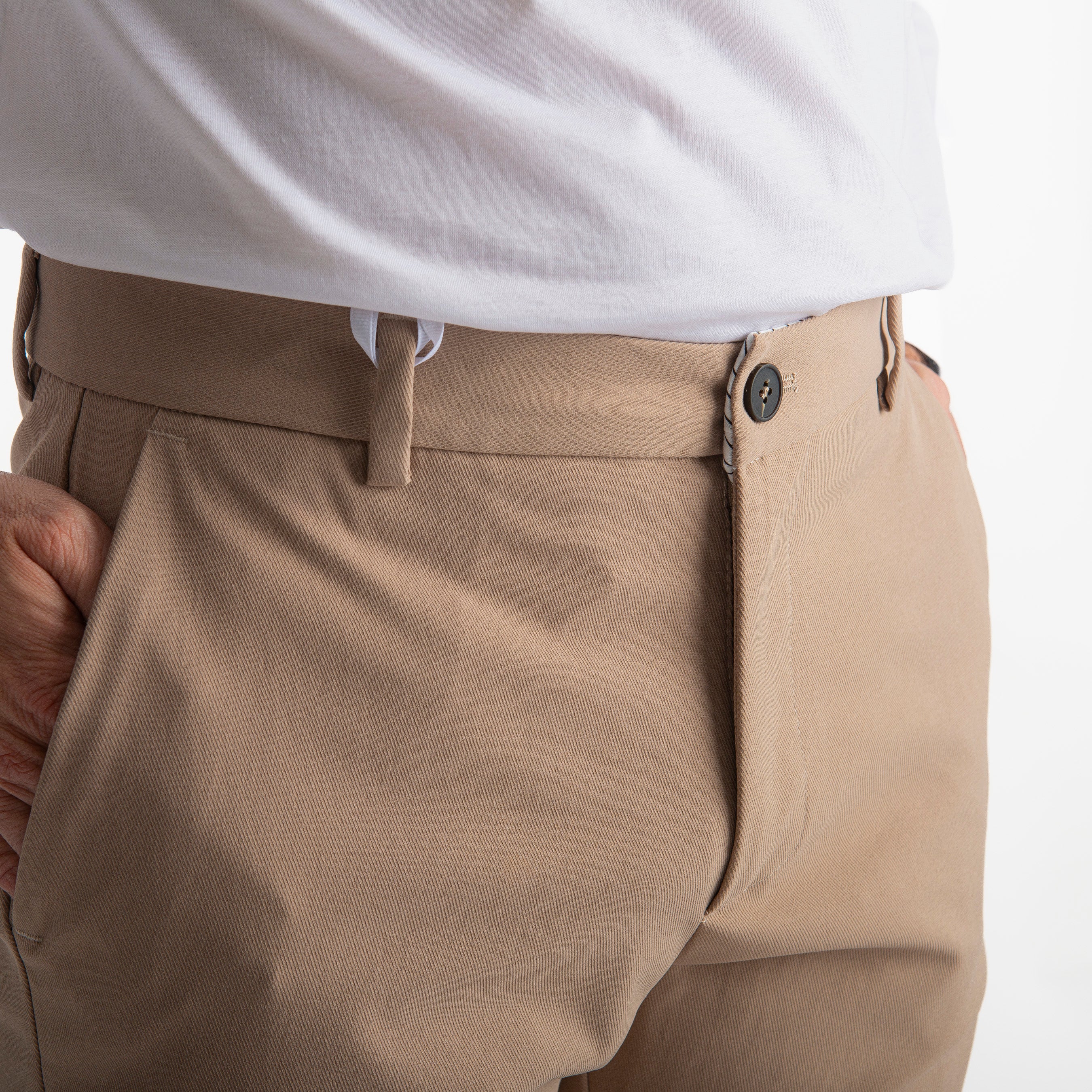 Pantalone Napoli in Gabardina Beige