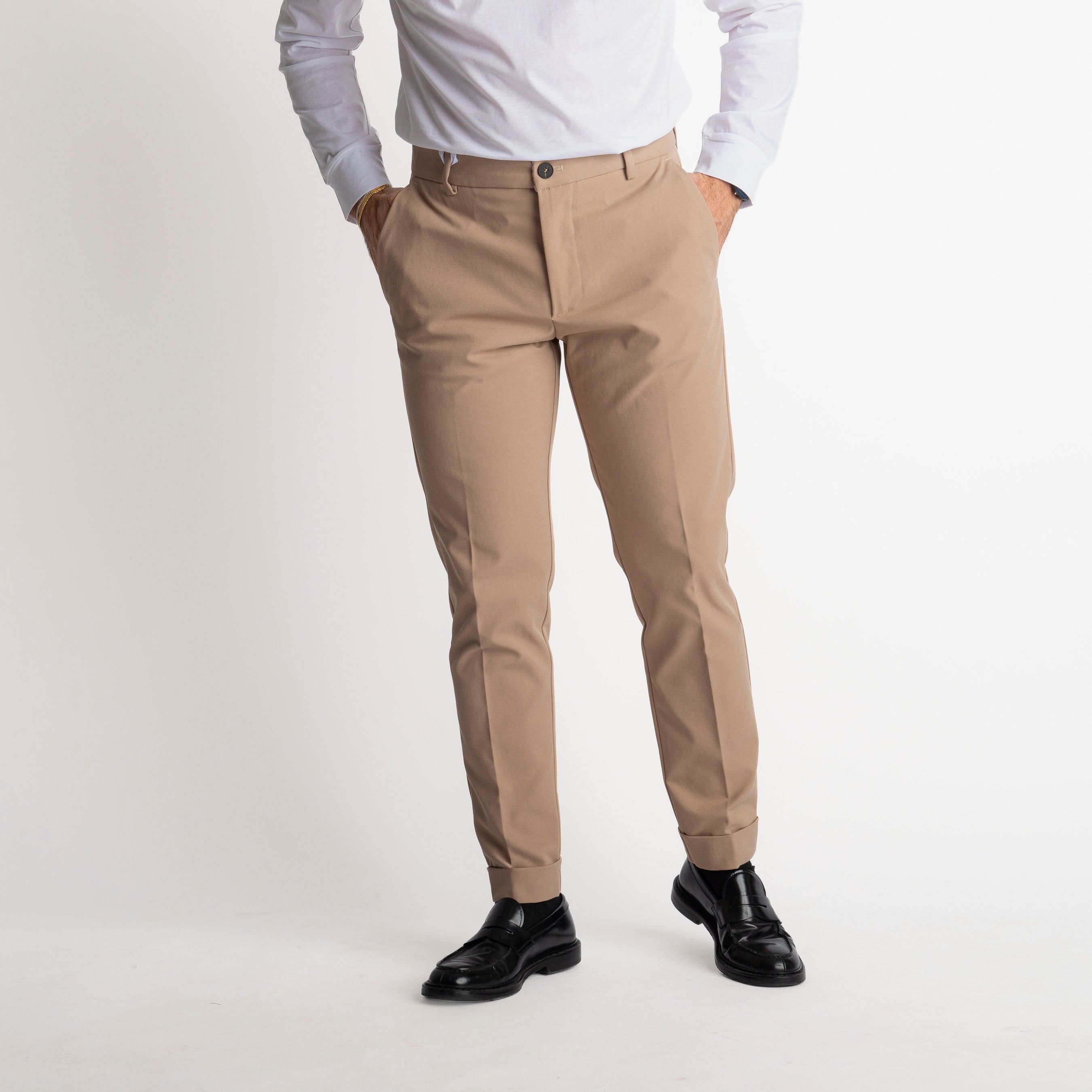Pantalone Napoli in Gabardina Beige