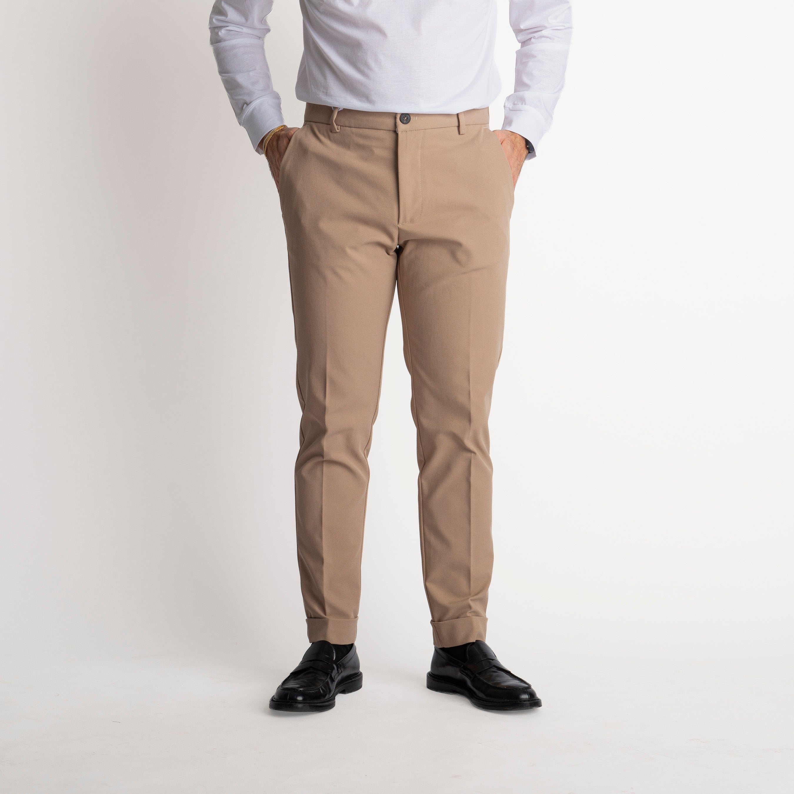 Pantalone Napoli in Gabardina Beige