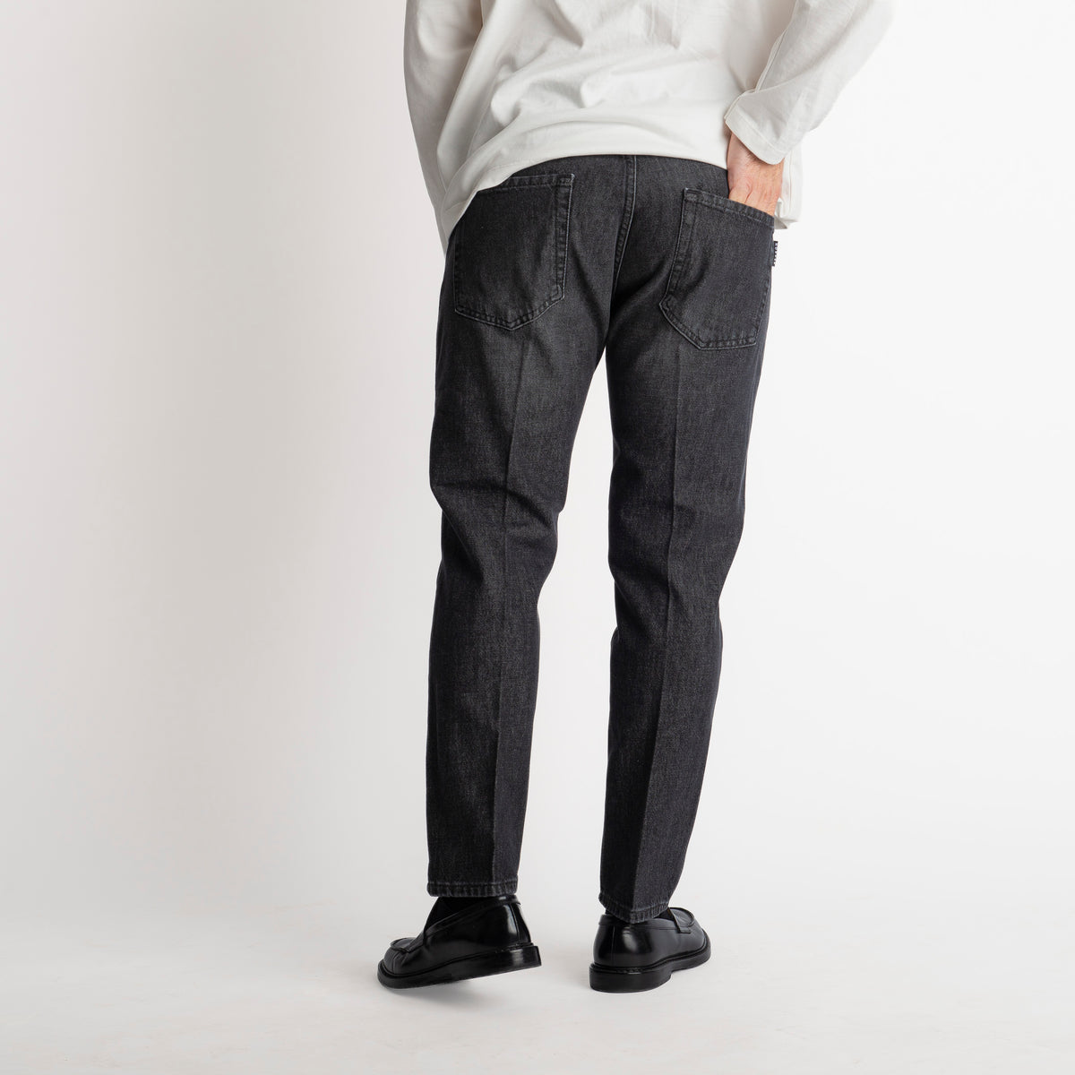 Jeans Slim Fit S190 Nero – Cotone Mercerizzato
