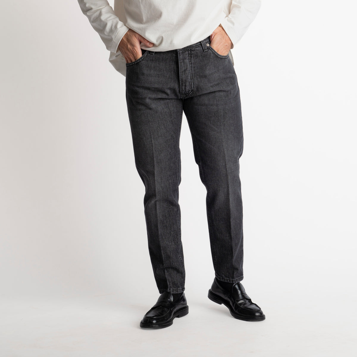 Jeans Slim Fit S190 Nero – Cotone Mercerizzato