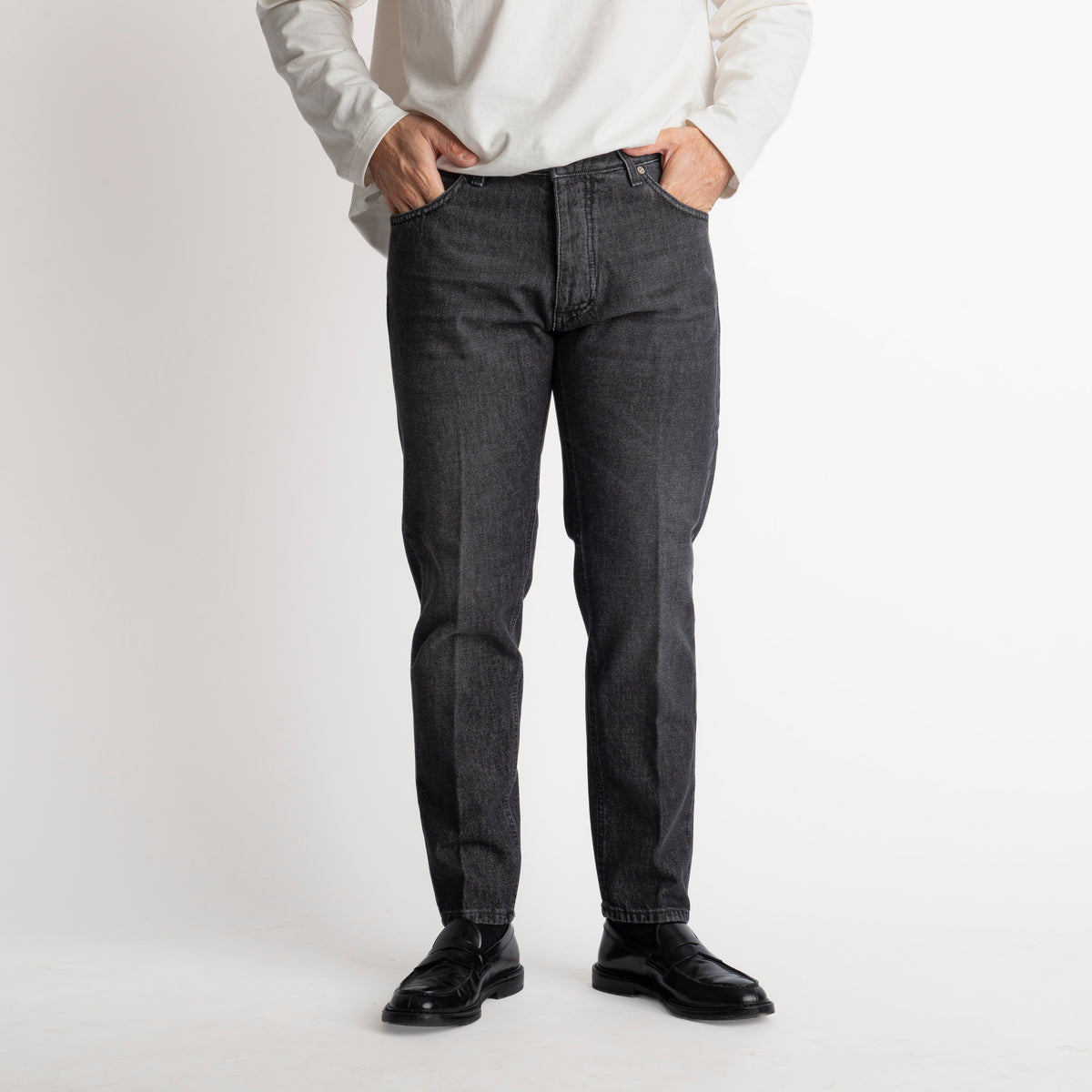 Jeans Slim Fit S190 Nero – Cotone Mercerizzato