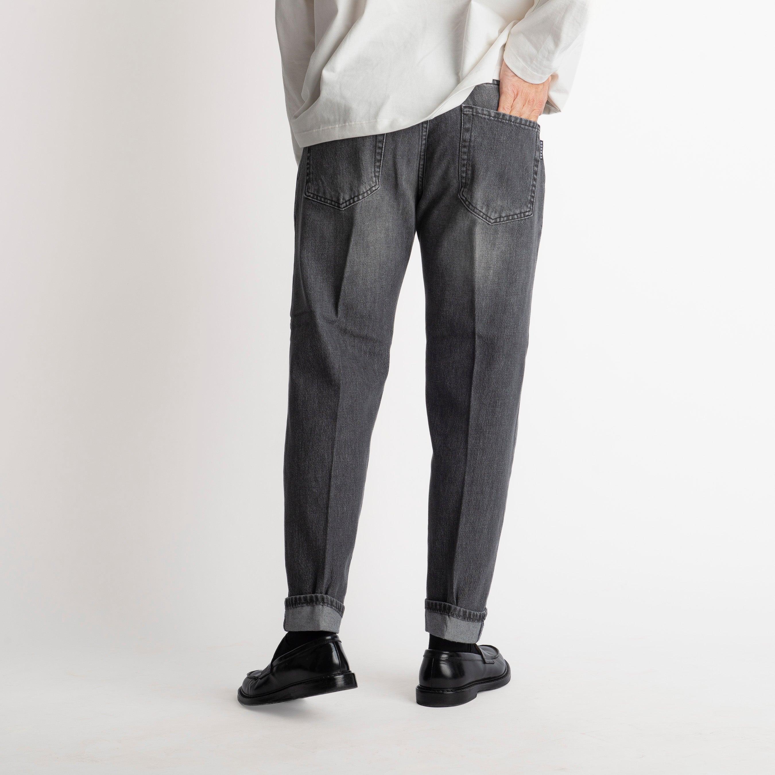 Jeans Straight Fit S122 Grigio - Cotone Mercerizzato