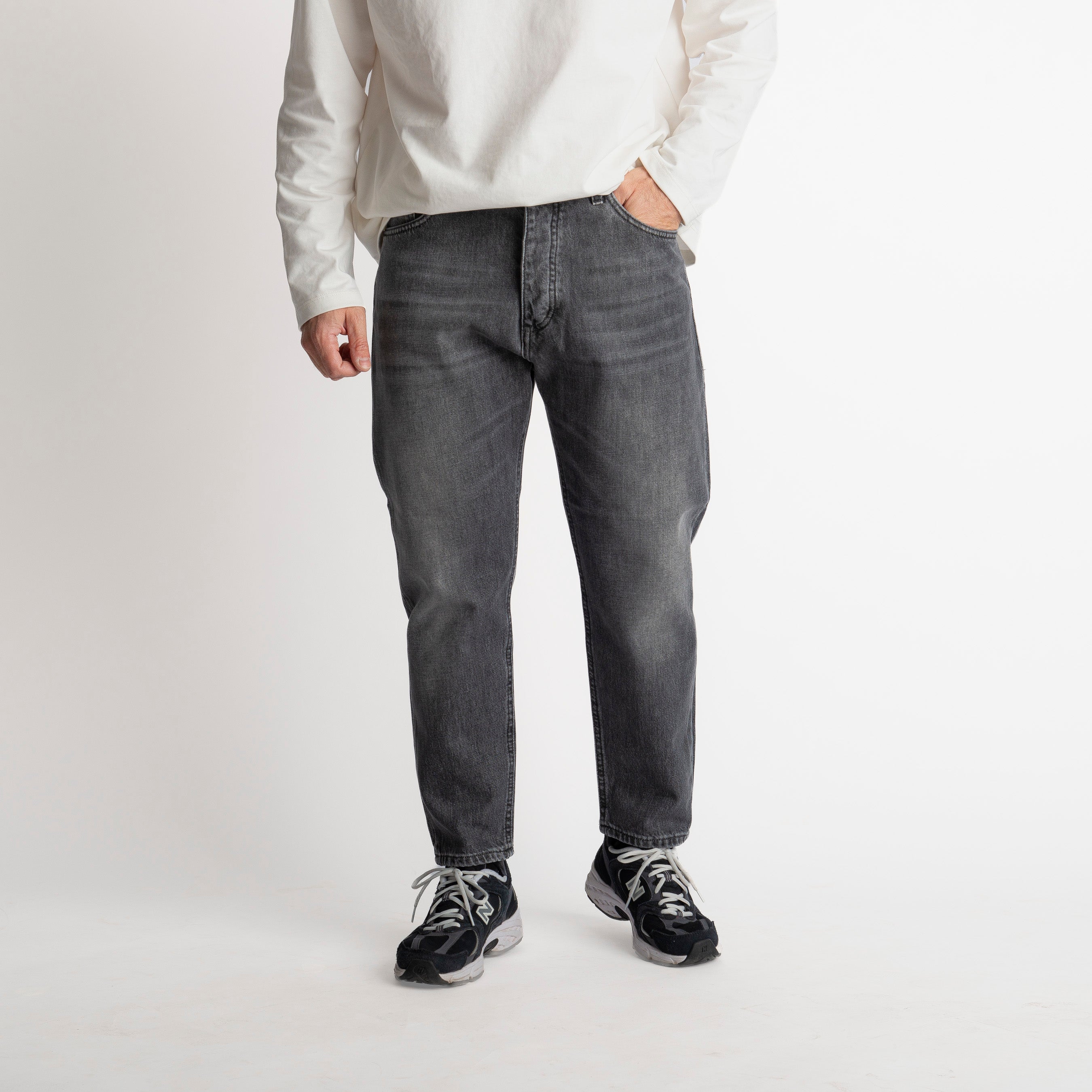 Jeans Carrot Fit S122 Grigio - Cotone Mercerizzato