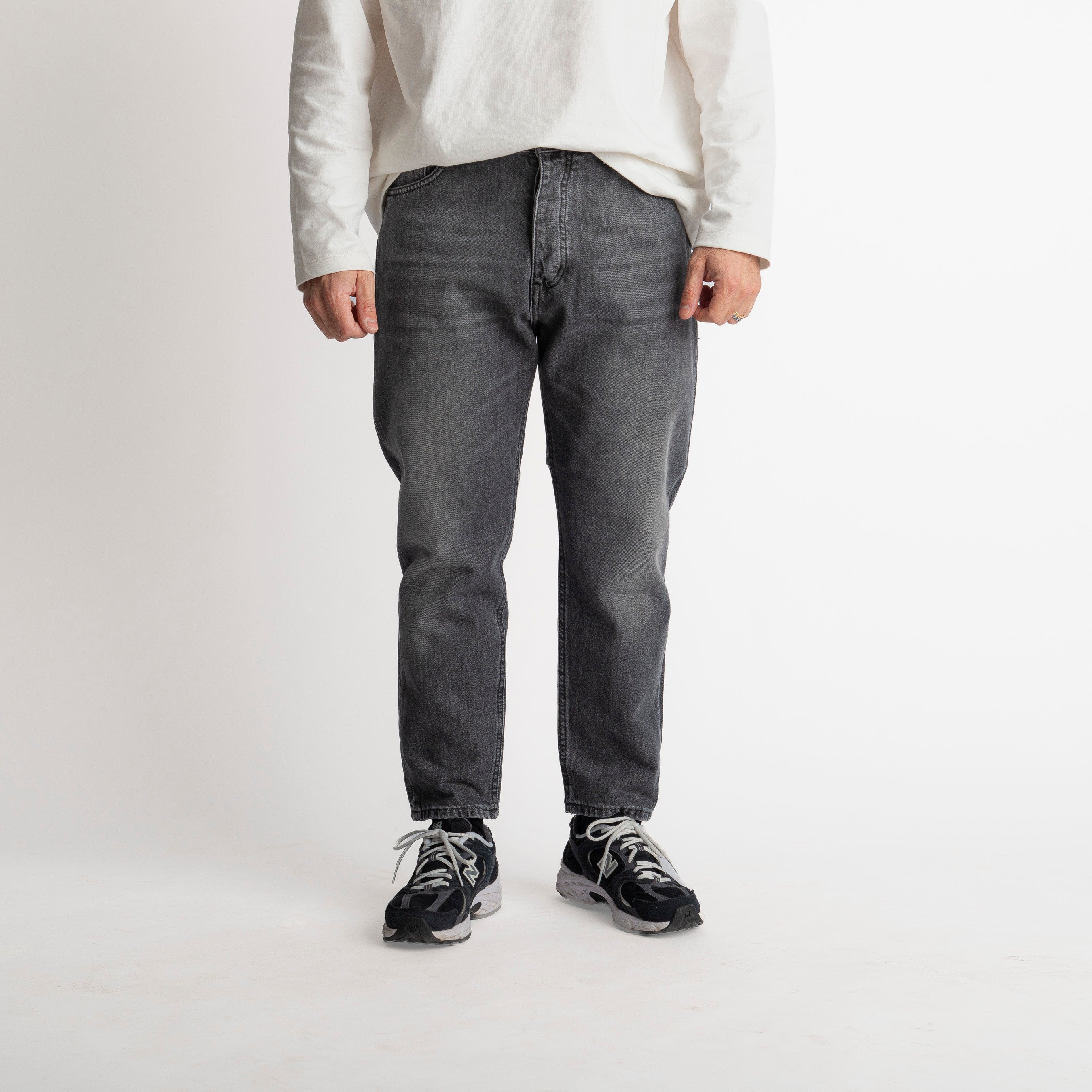 Jeans Carrot Fit S122 Grigio - Cotone Mercerizzato