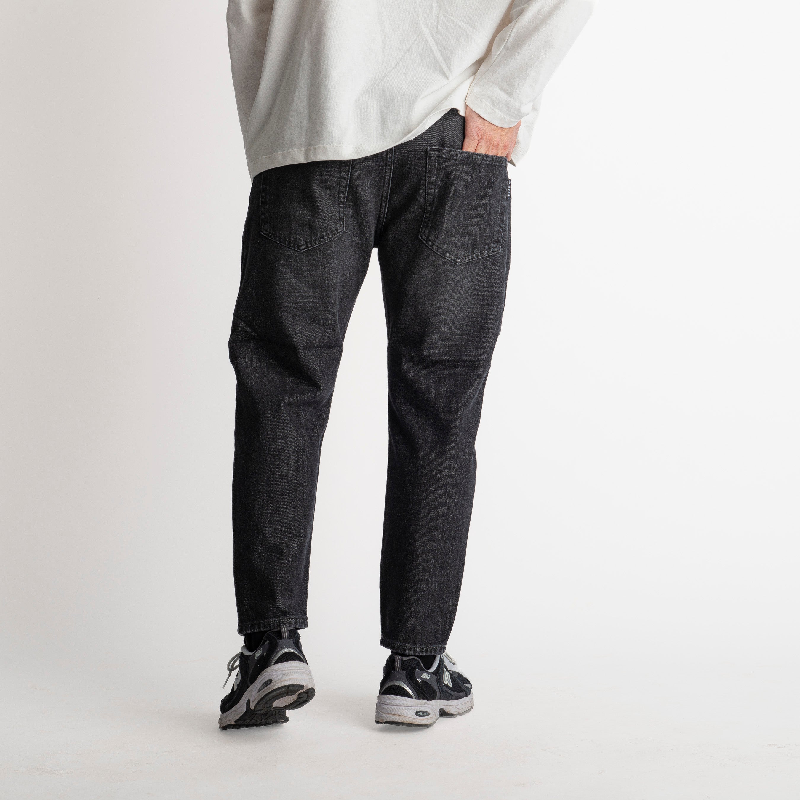 Jeans Carrot Fit S190 Nero - Cotone Mercerizzato