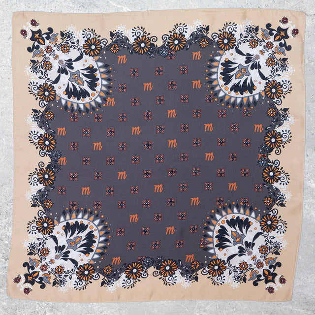 Foulard Amber Flower in Seta