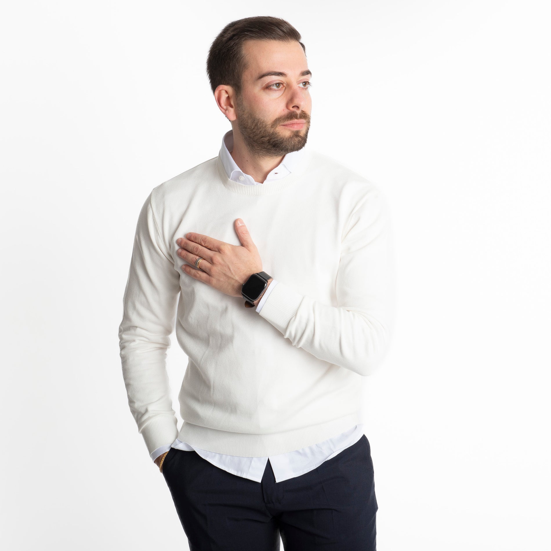 Maglioncino in Maglia MY866 Bianco