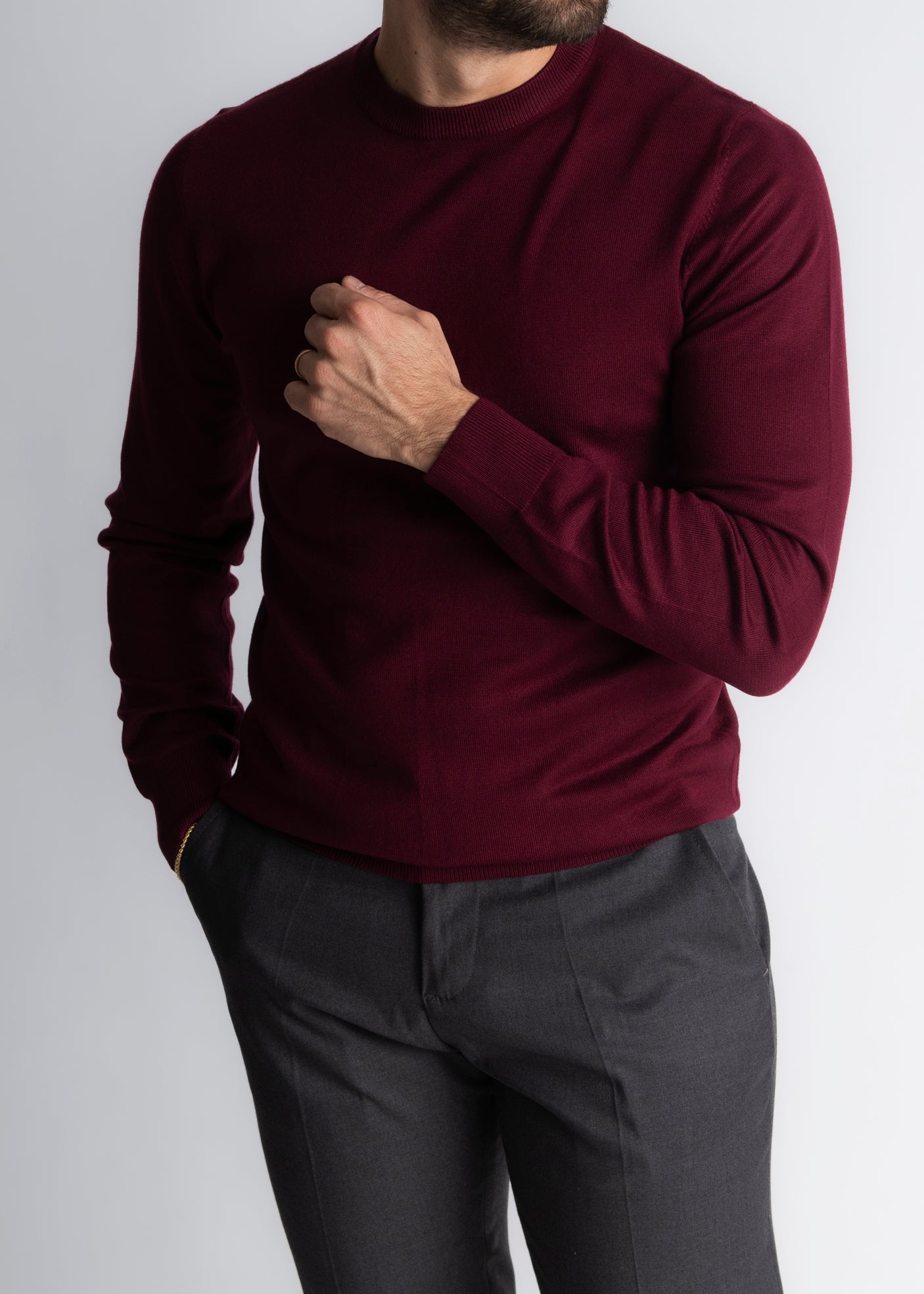 Maglioncino in Maglia MY866 Bordeaux