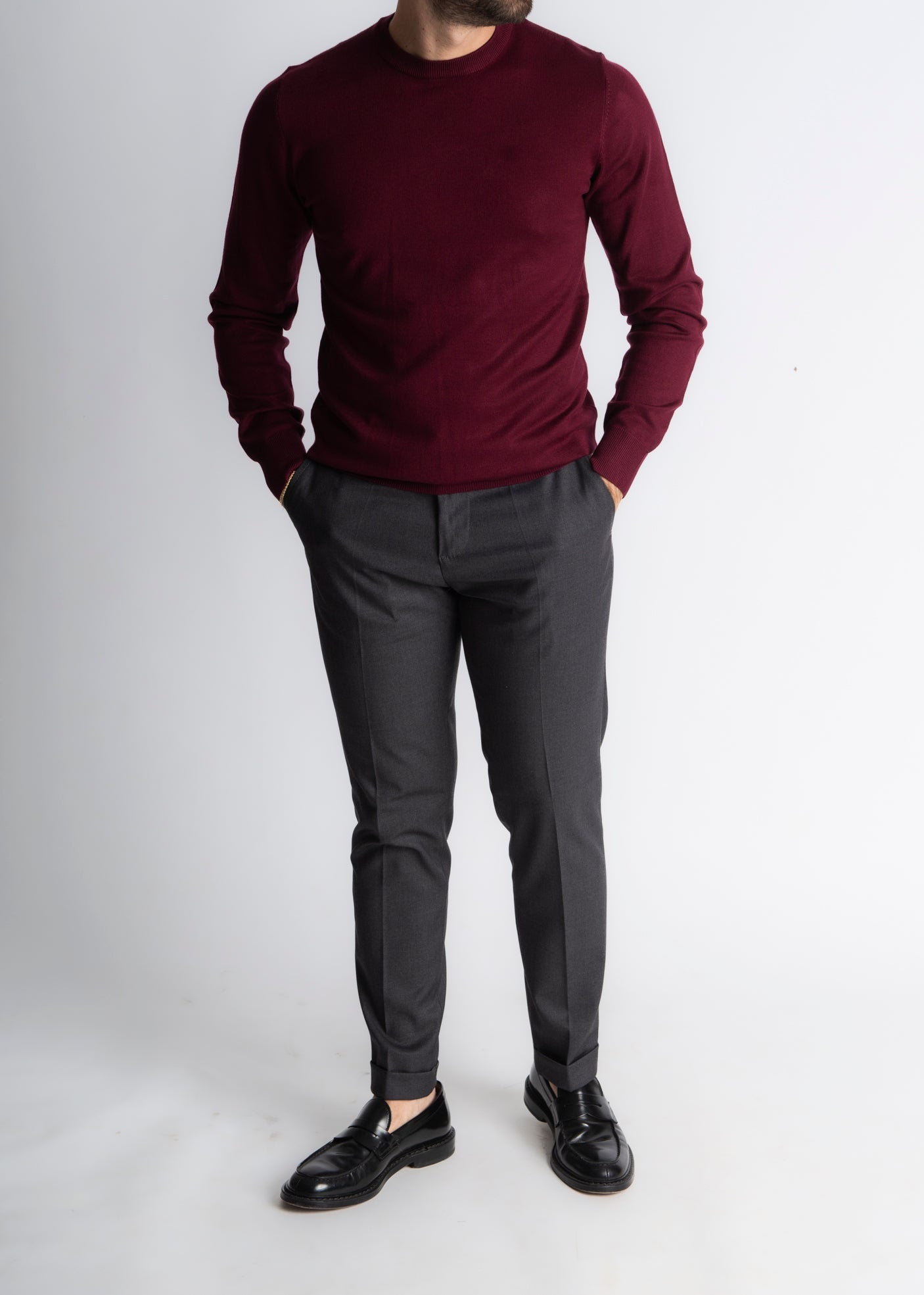 Maglioncino in Maglia MY866 Bordeaux