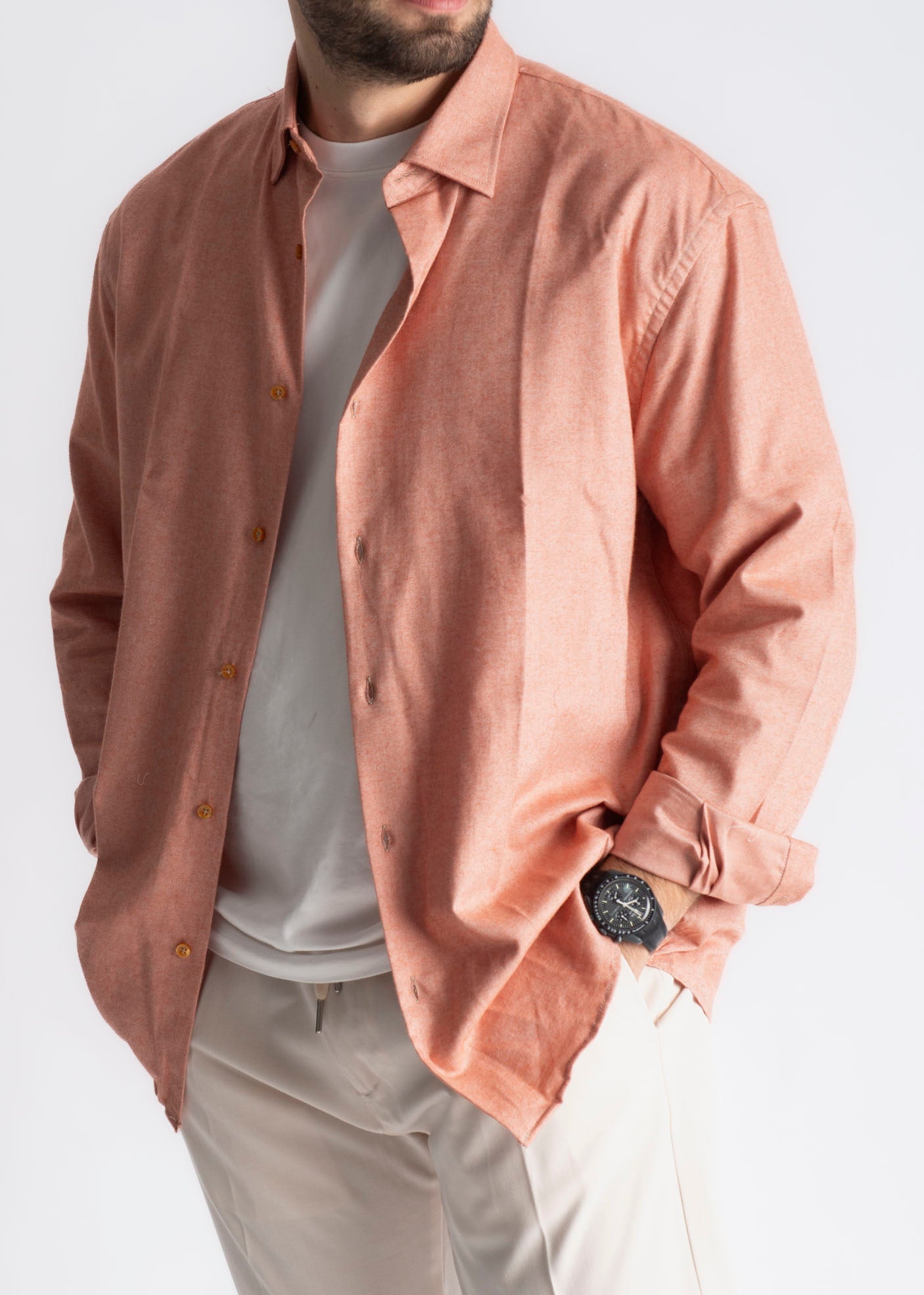 Camicia Flanella Arancio - SEASON LAB