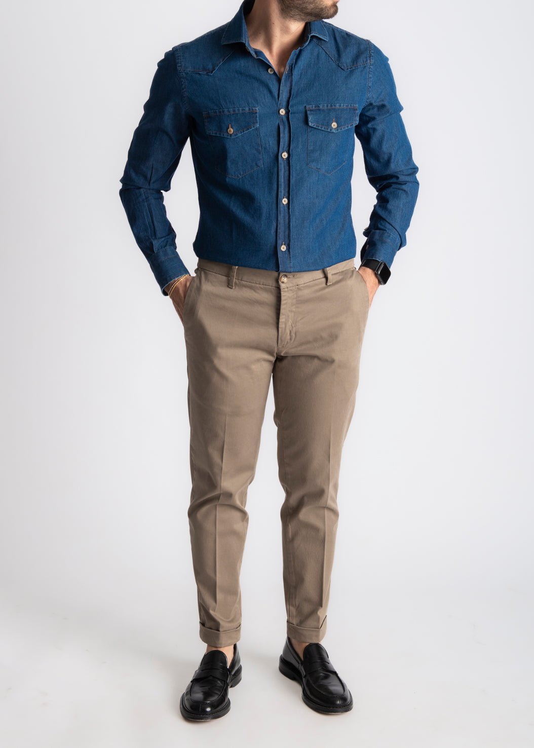 Camicia Jeans Texana Blu Scuro - SEASON LAB