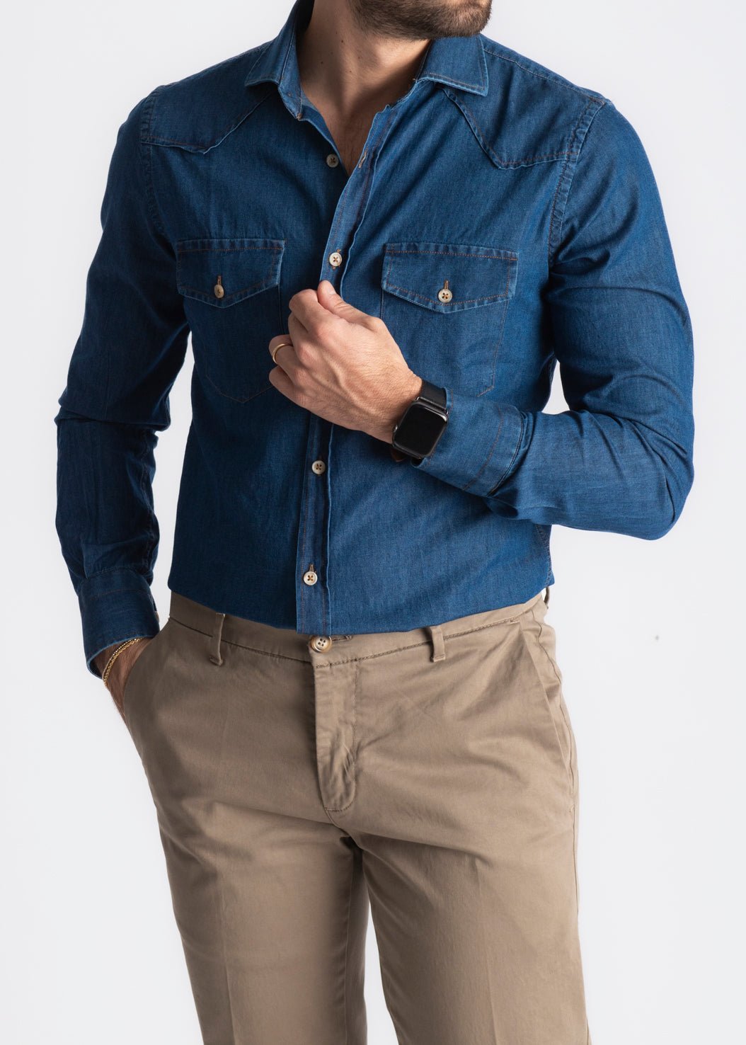 Camicia Jeans Texana Blu Scuro - SEASON LAB