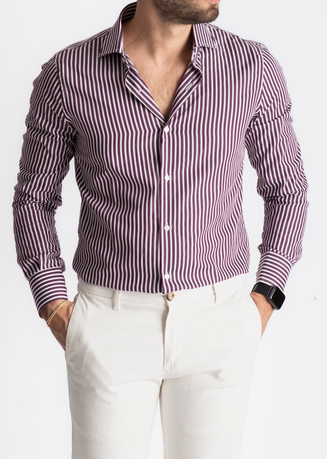 Camicia Rigata Porpora 532 - SEASON LAB