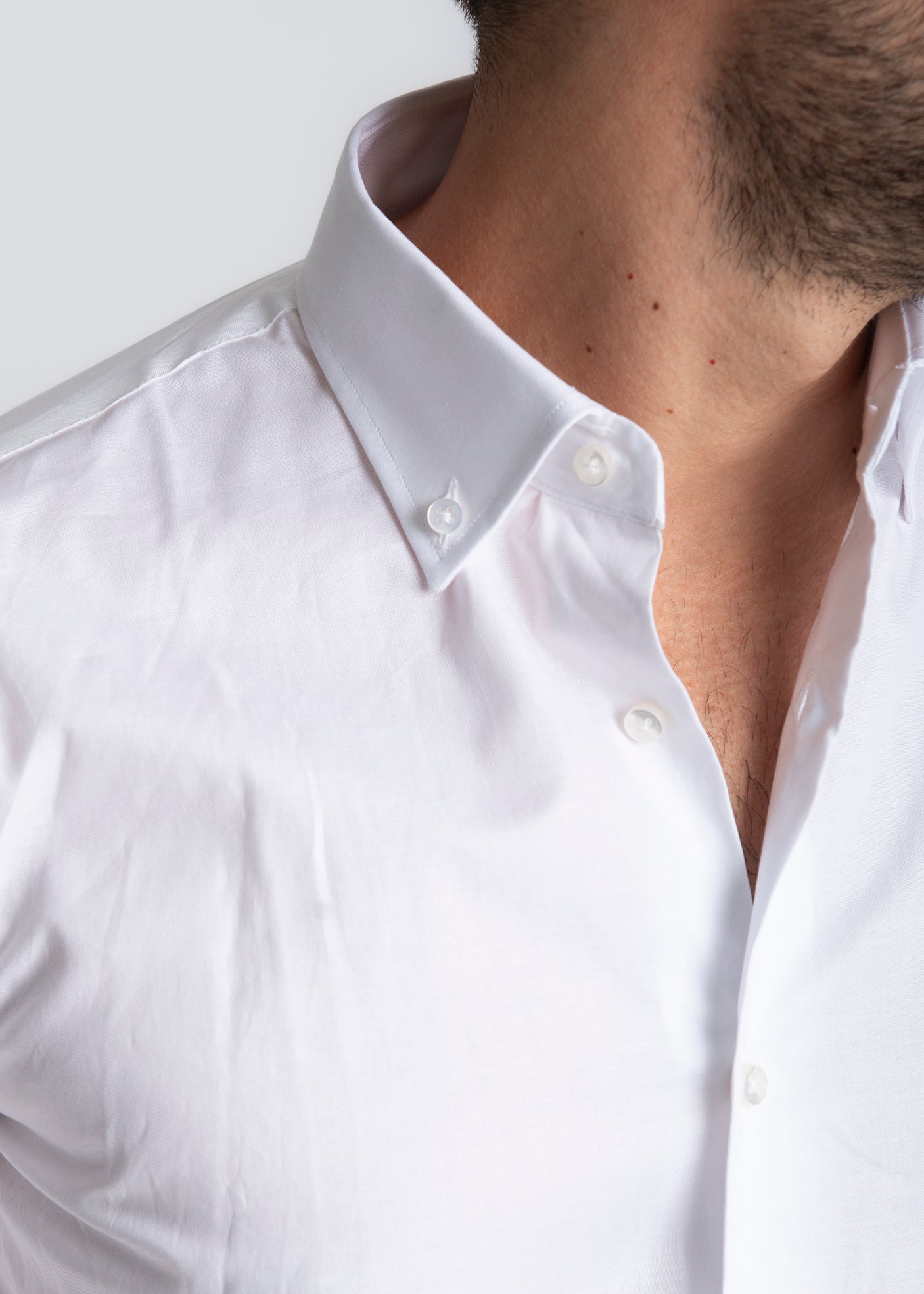 Camicia Tinta Unita Botton Down Bianco - SEASON LAB