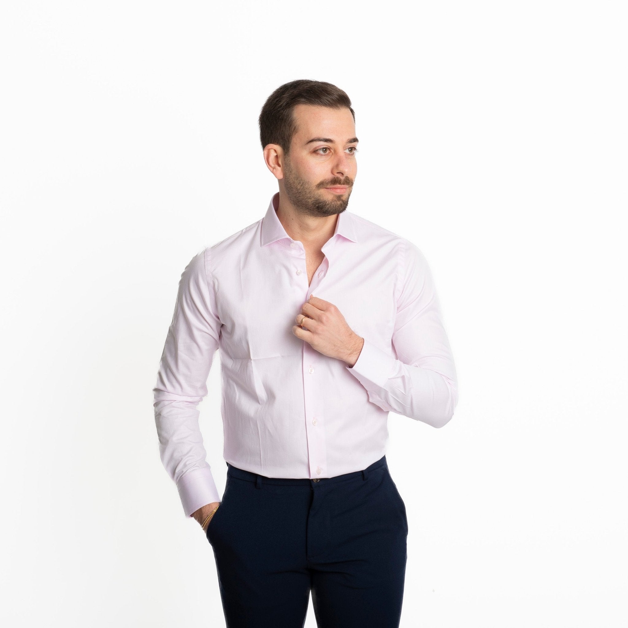 Camicia Uomo Tinta Unita Rosa - SEASON LAB