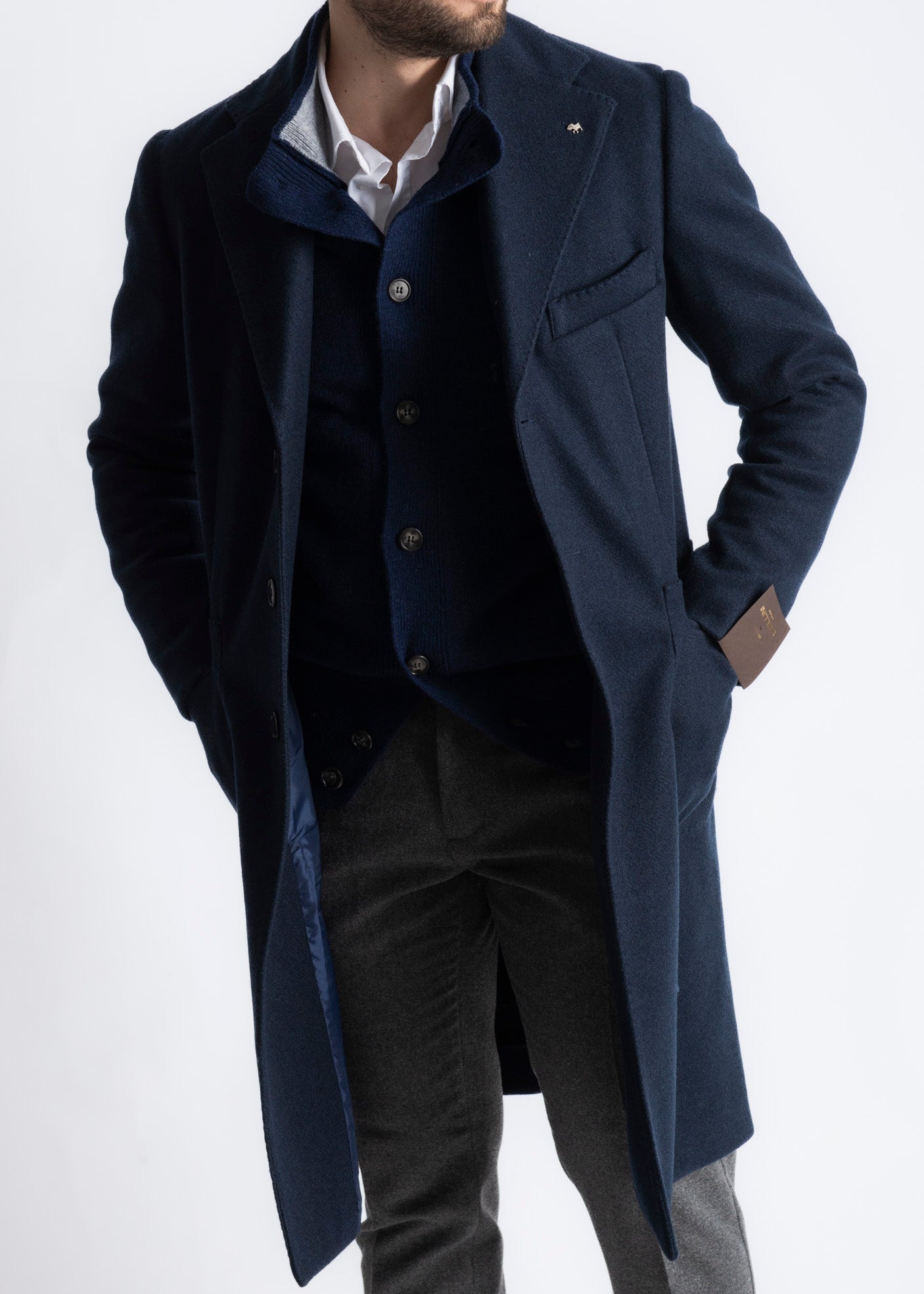 Cappotto Loden In Lana Blu - SEASON LAB