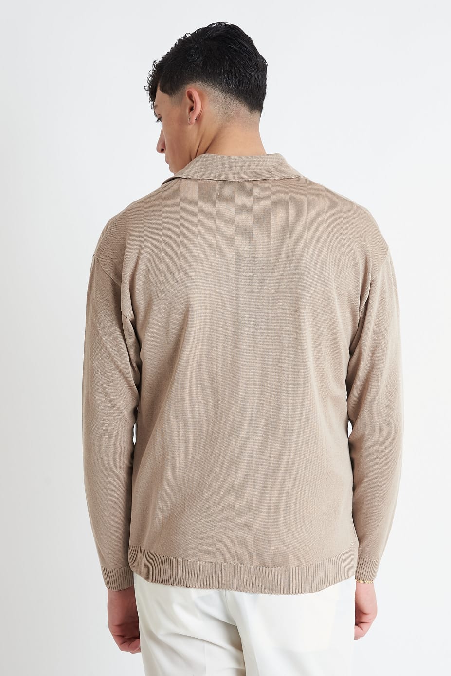 Giacca Polo In Filo Beige - SEASON LAB