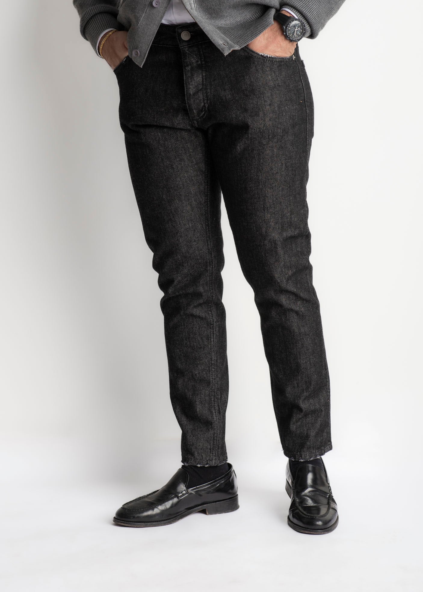 Jeans Uomo Slim Fit Lavaggio Zero Nero - SEASON LAB