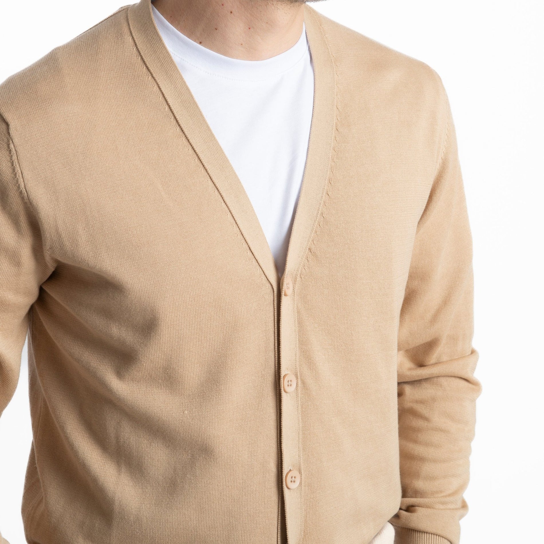 Maglia Cardigan Bottoni Beige - SEASON LAB