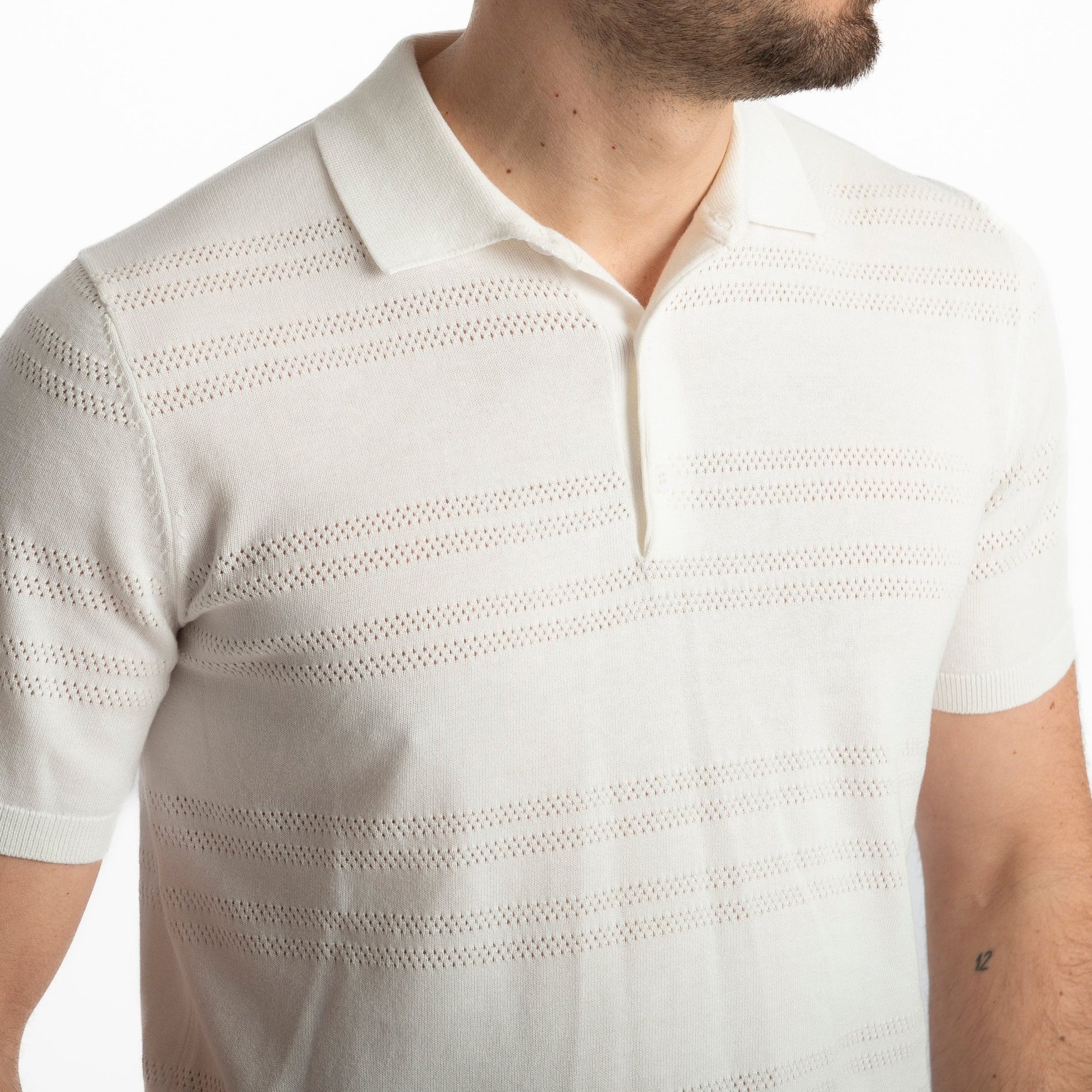 Maglia Polo Bottoni Extrafine Bianco - SEASON LAB