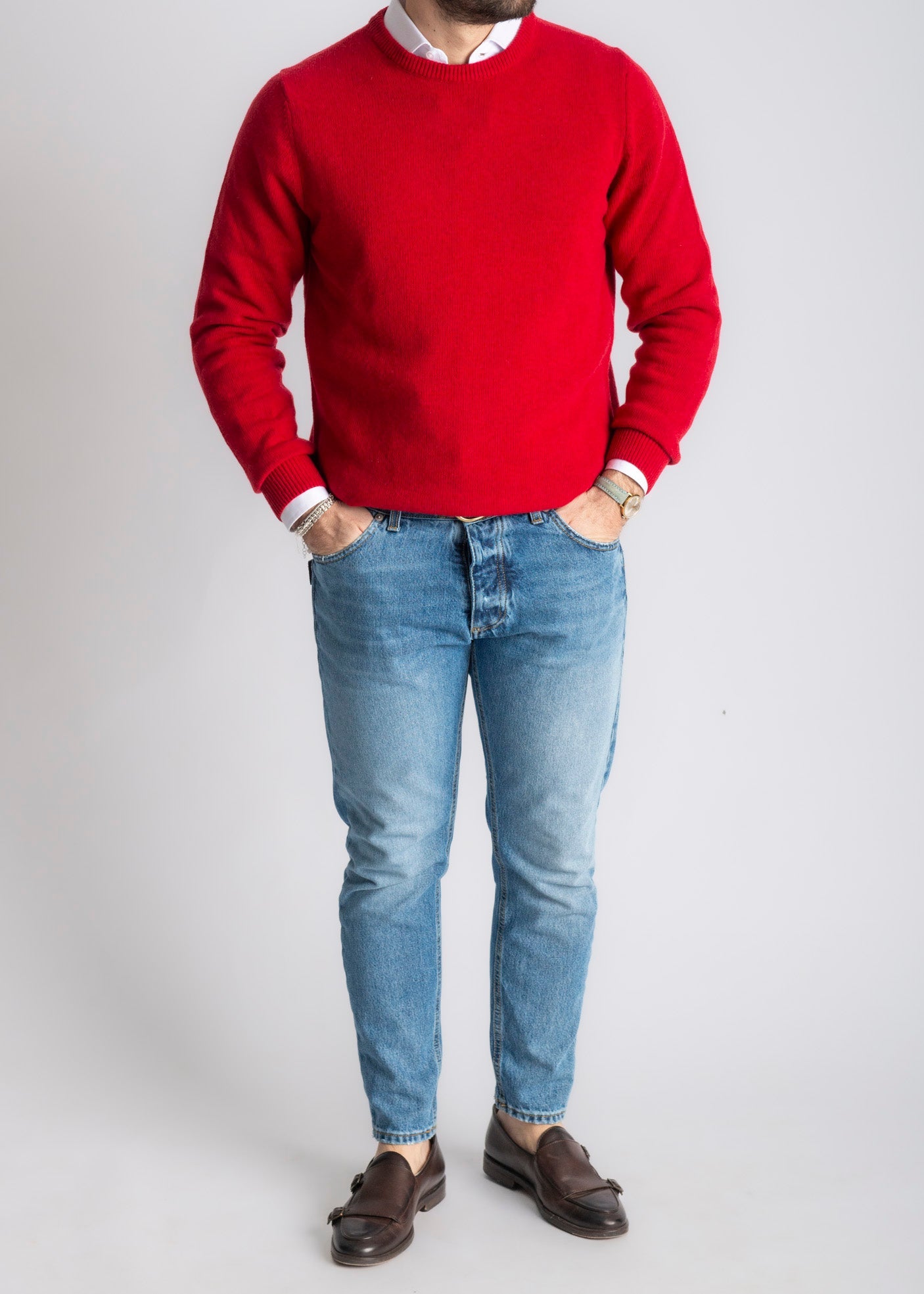 Maglione Girocollo In Lana Rosso - SEASON LAB