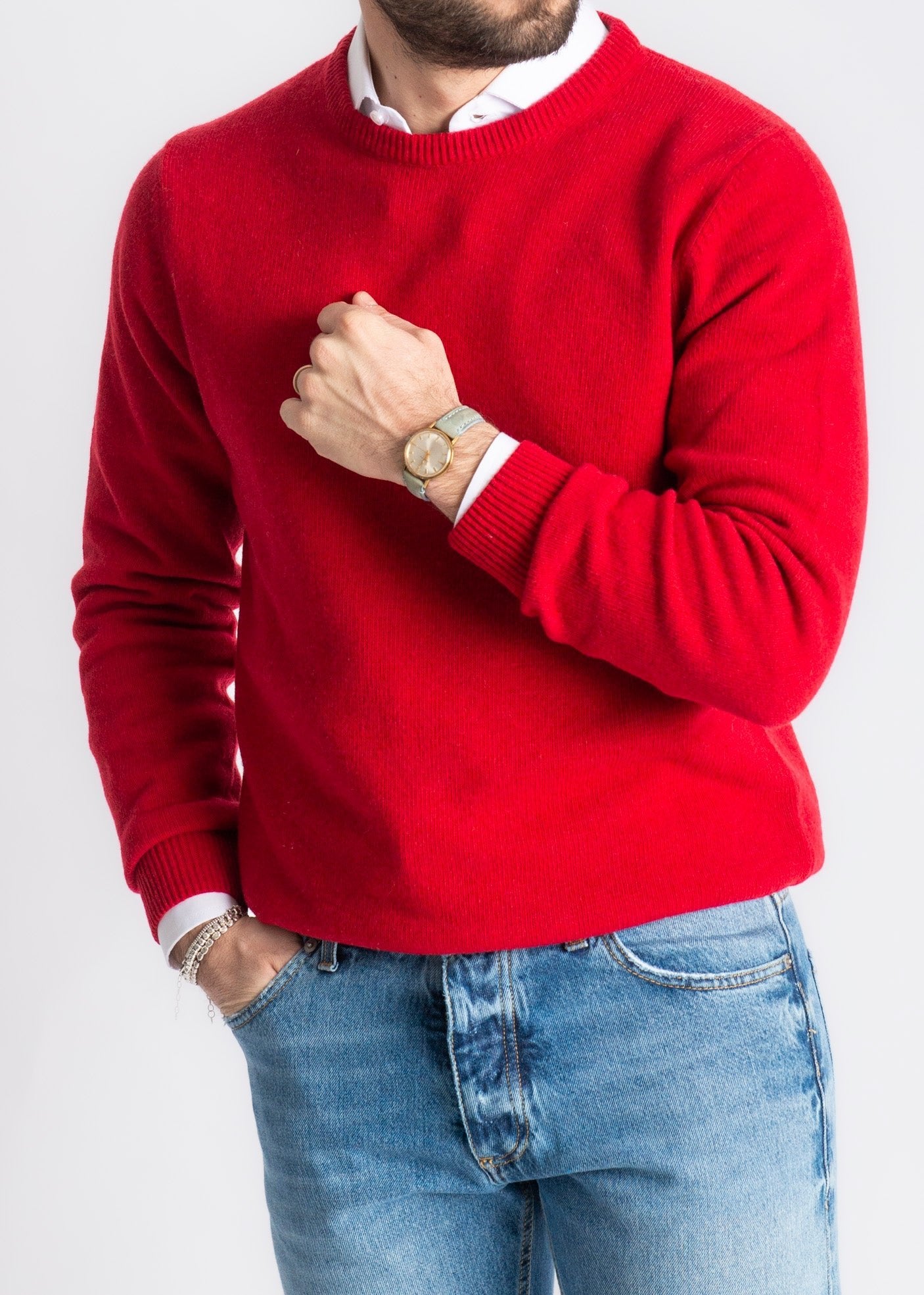 Maglione Girocollo In Lana Rosso - SEASON LAB