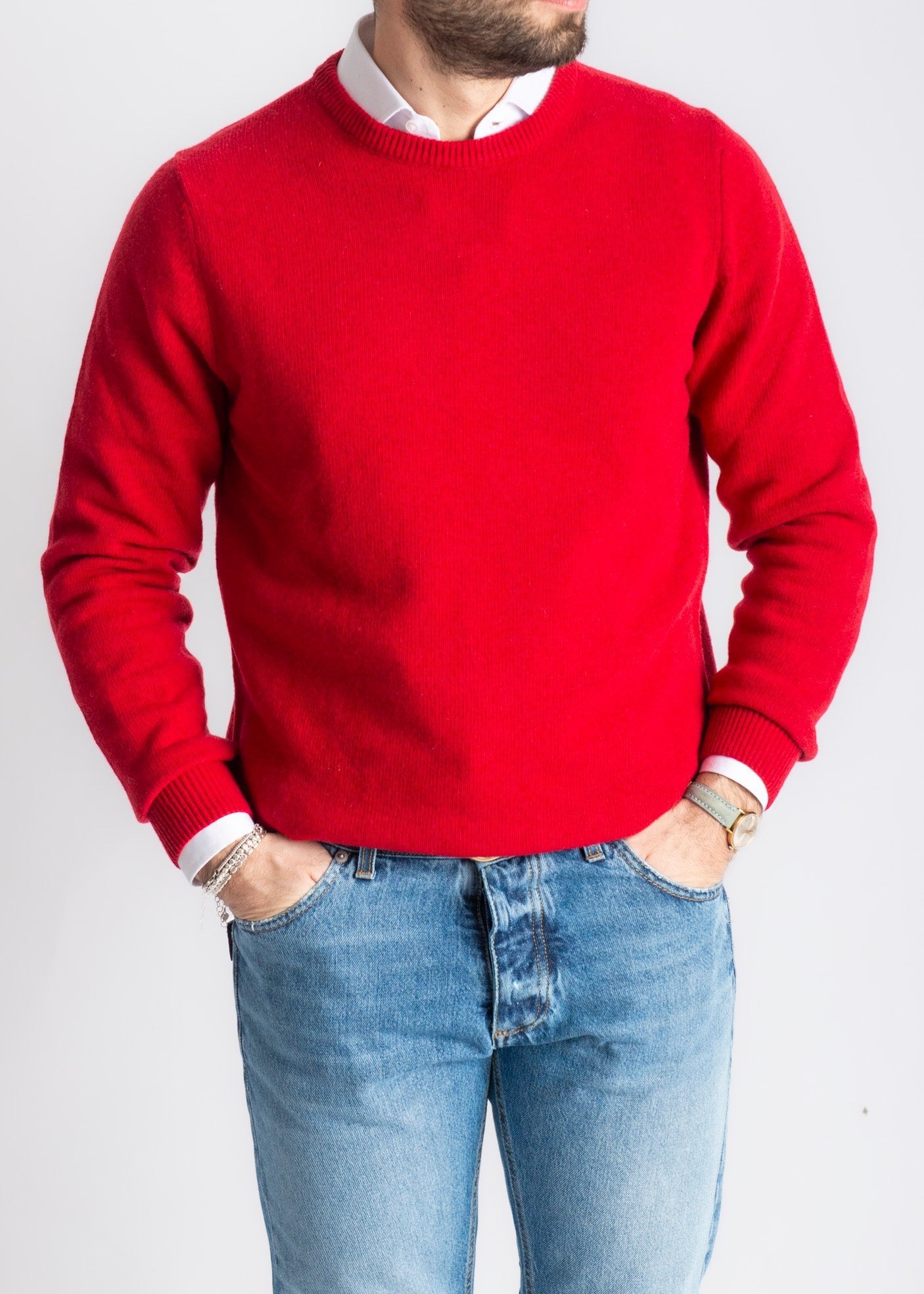 Maglione Girocollo In Lana Rosso - SEASON LAB