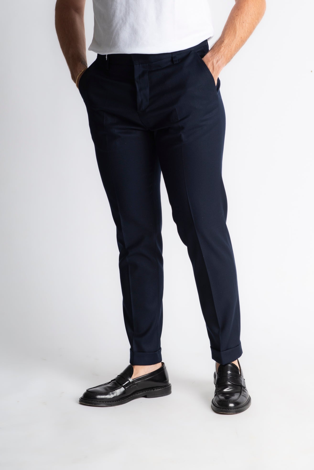 Pantalone Tennessee Sartoriale Con Risvolto Blu - SEASON LAB