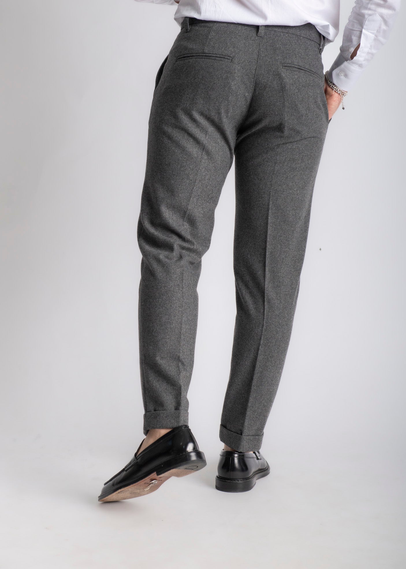 Pantalone Uomo Tennessee In Lana Antracite - SEASON LAB