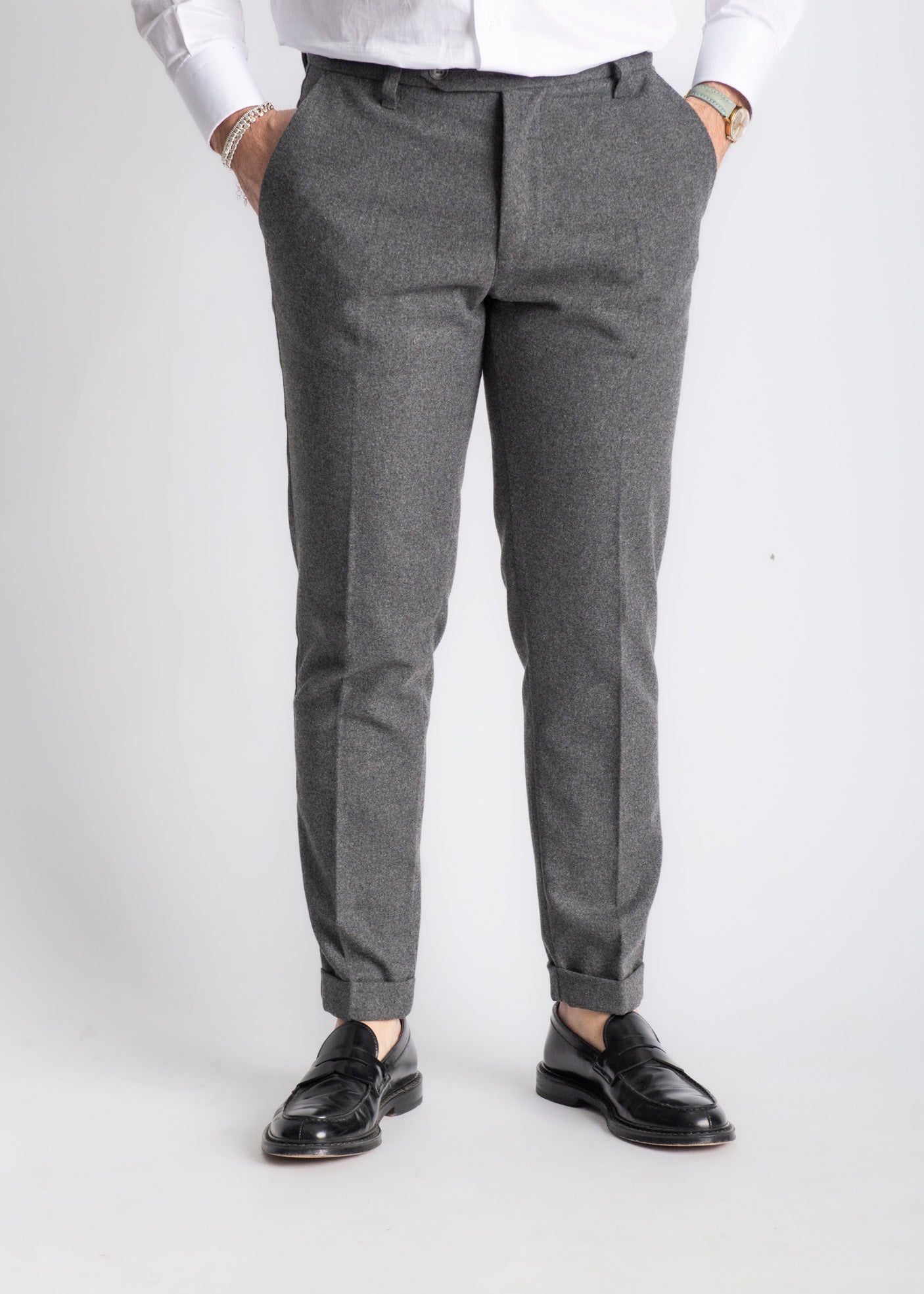 Pantalone Uomo Tennessee In Lana Antracite - SEASON LAB