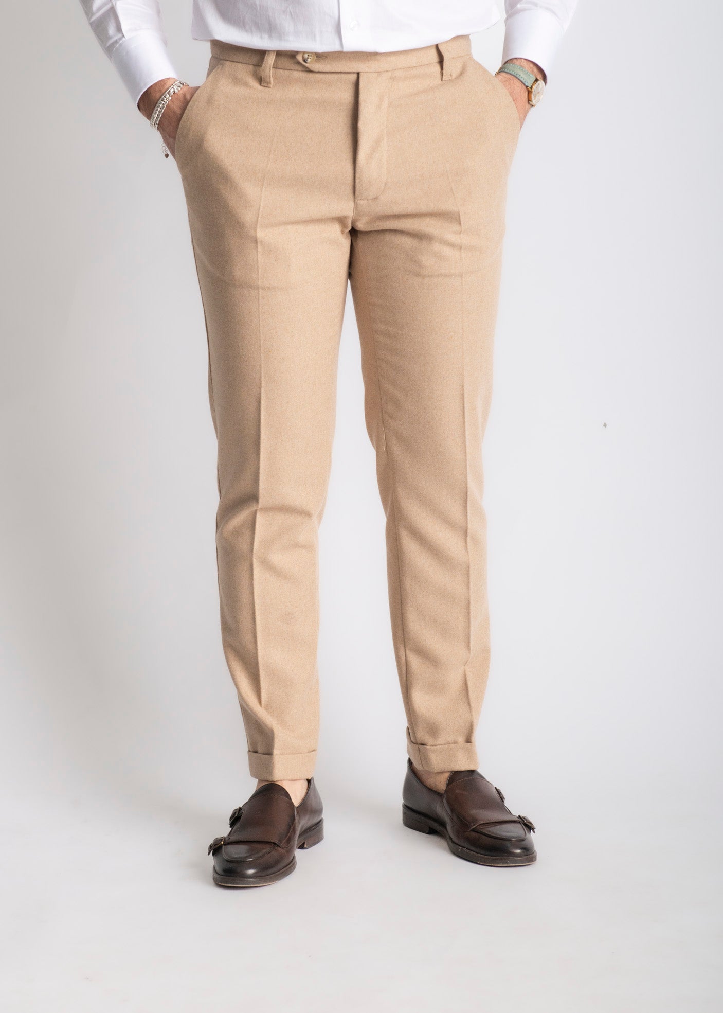 Pantalone Uomo Tennessee In Lana Beige - SEASON LAB