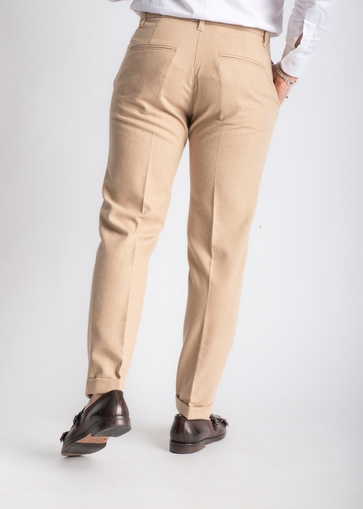 Pantalone Uomo Tennessee In Lana Beige - SEASON LAB