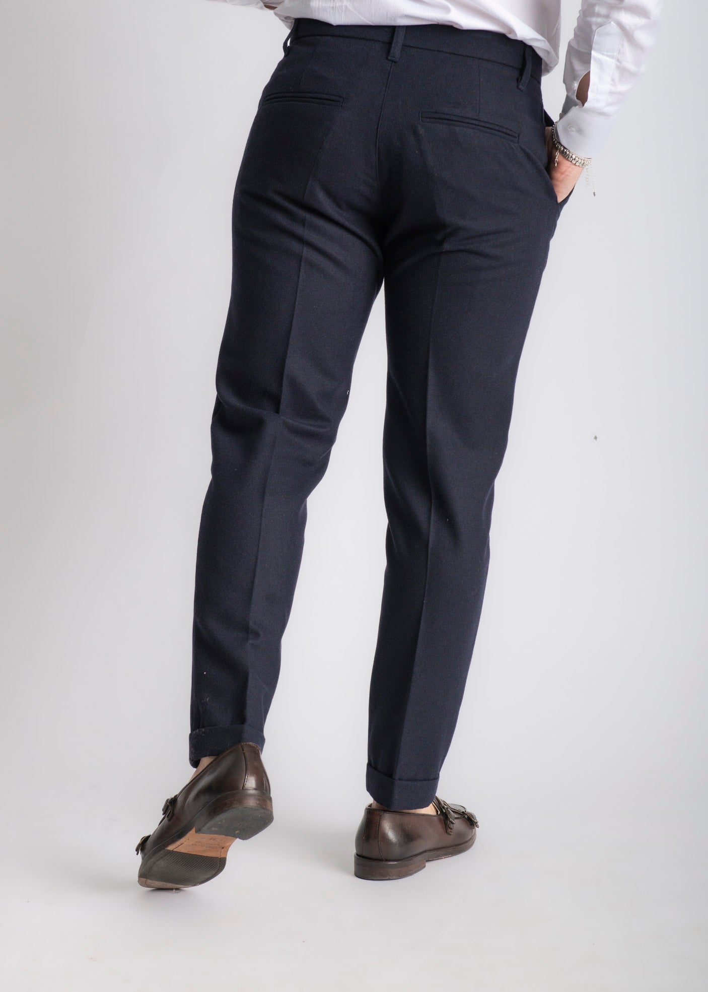 Pantalone Uomo Tennessee In Lana Blu - SEASON LAB