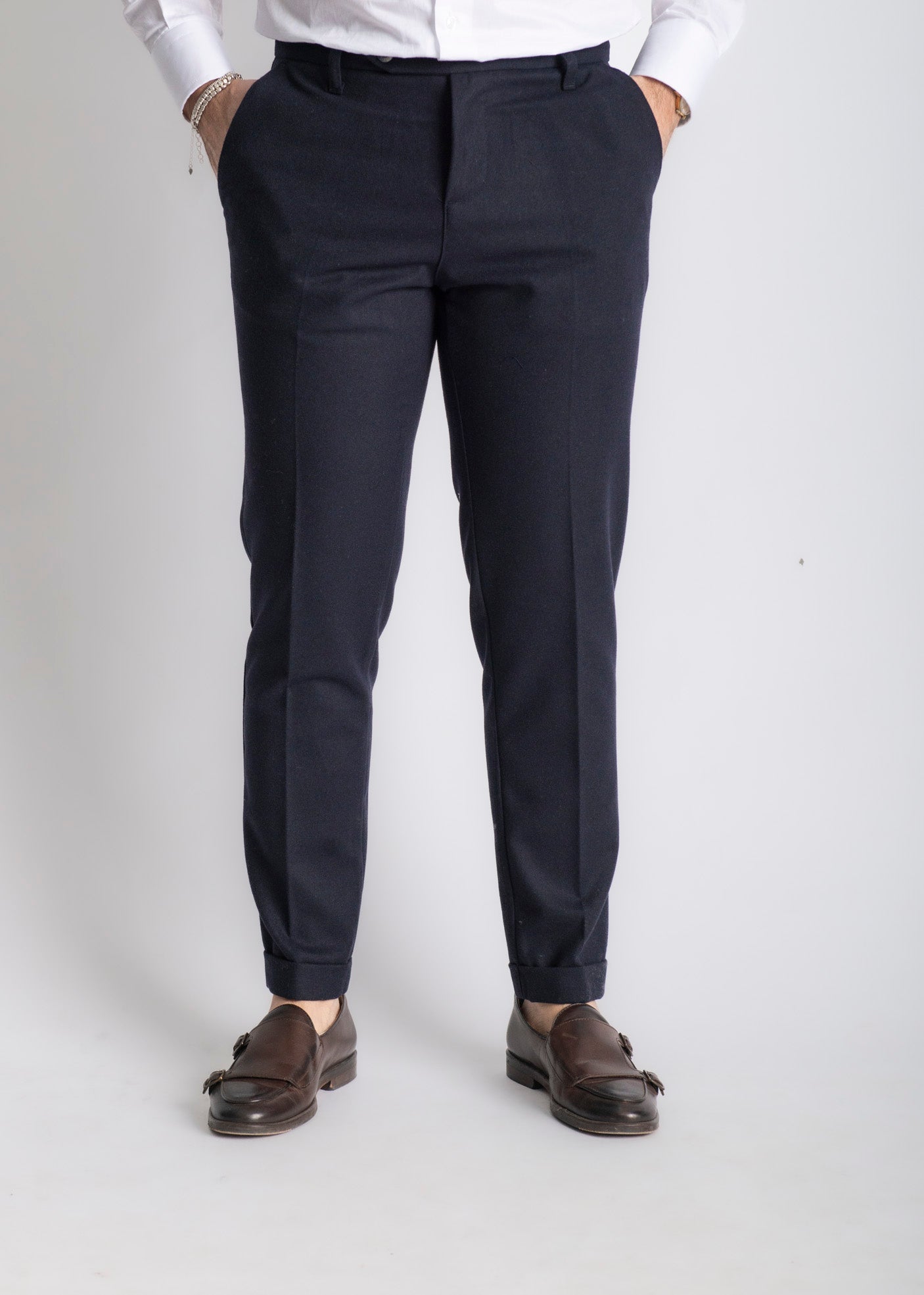 Pantalone Uomo Tennessee In Lana Blu - SEASON LAB