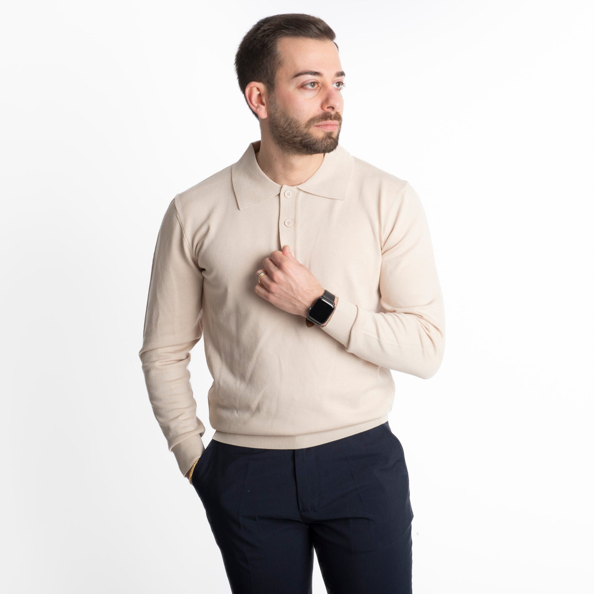 Polo in Maglia MP888 Beige