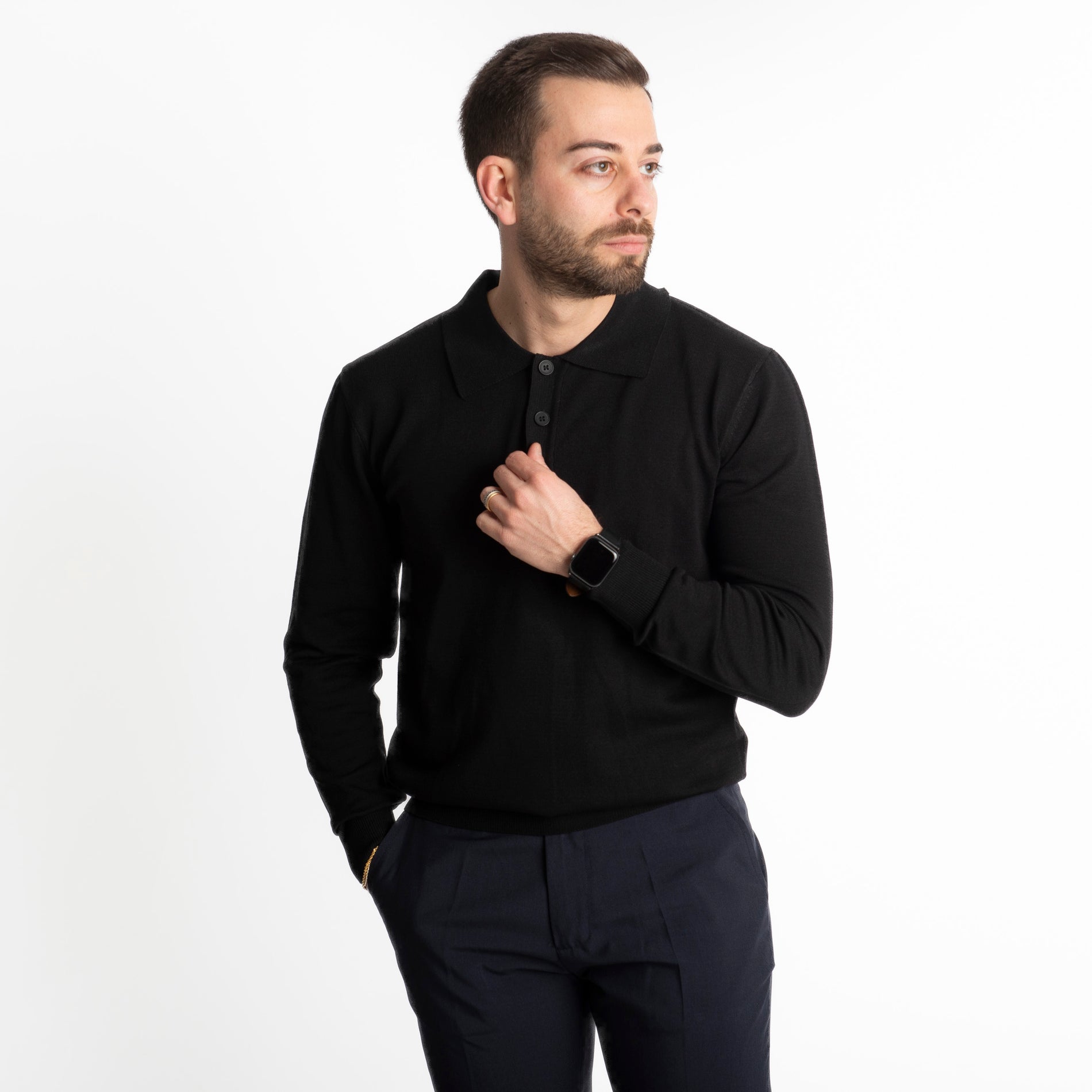 Polo in Maglia MP888 Nera