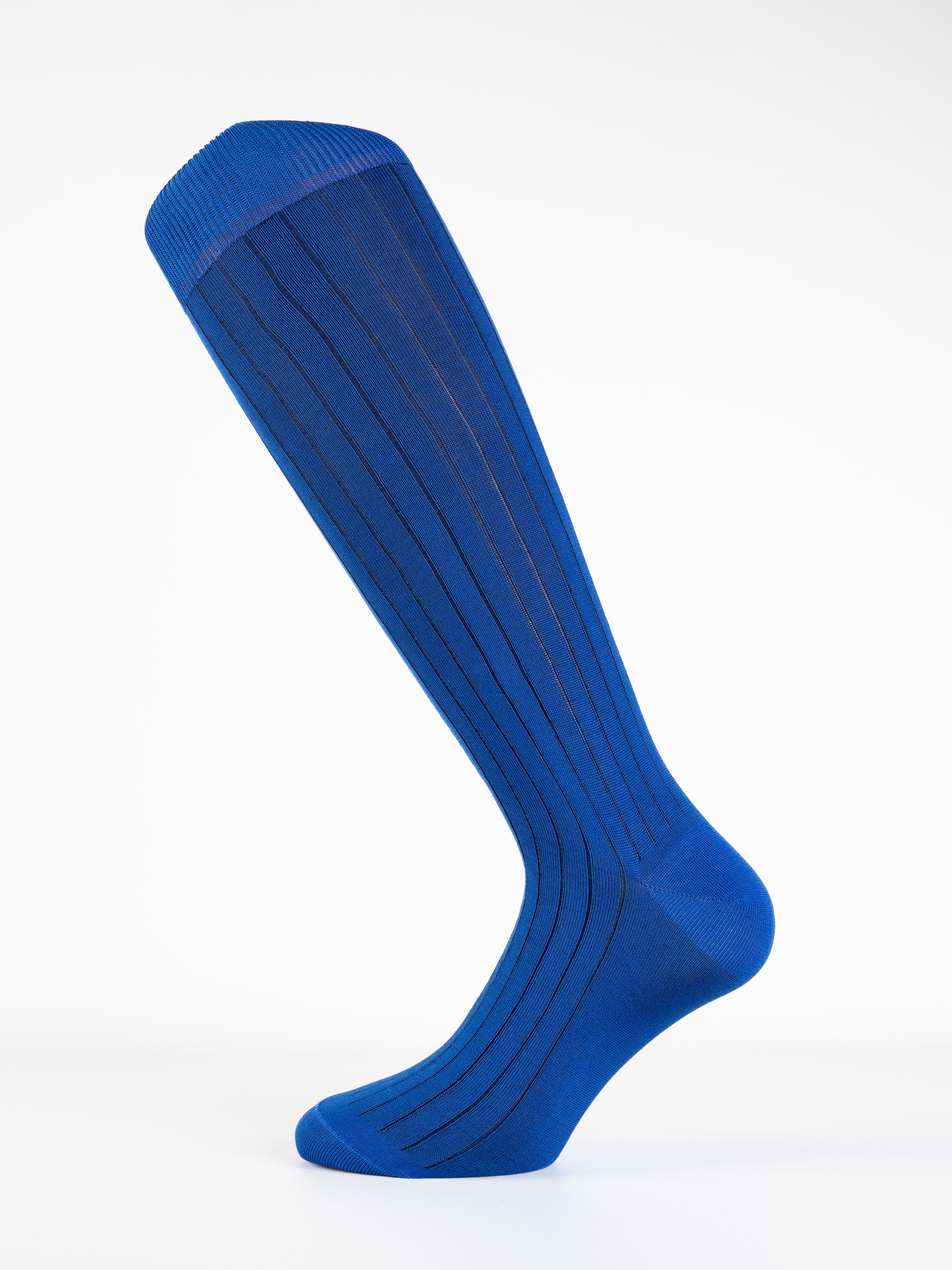 Calze Uomo Reversibili in Filo di Scozia Blu