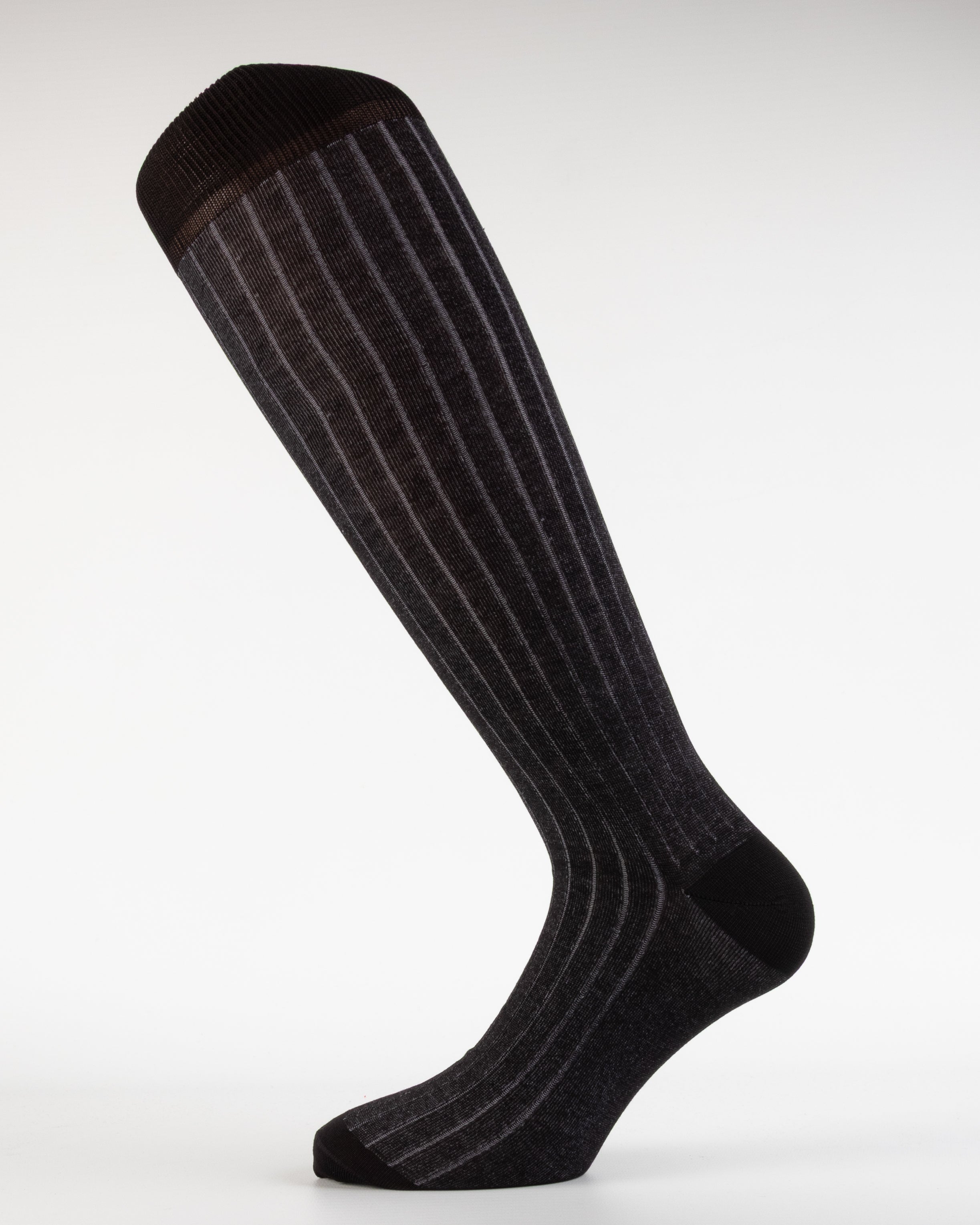 Calze Uomo Reversibili in Filo di Scozia Nero
